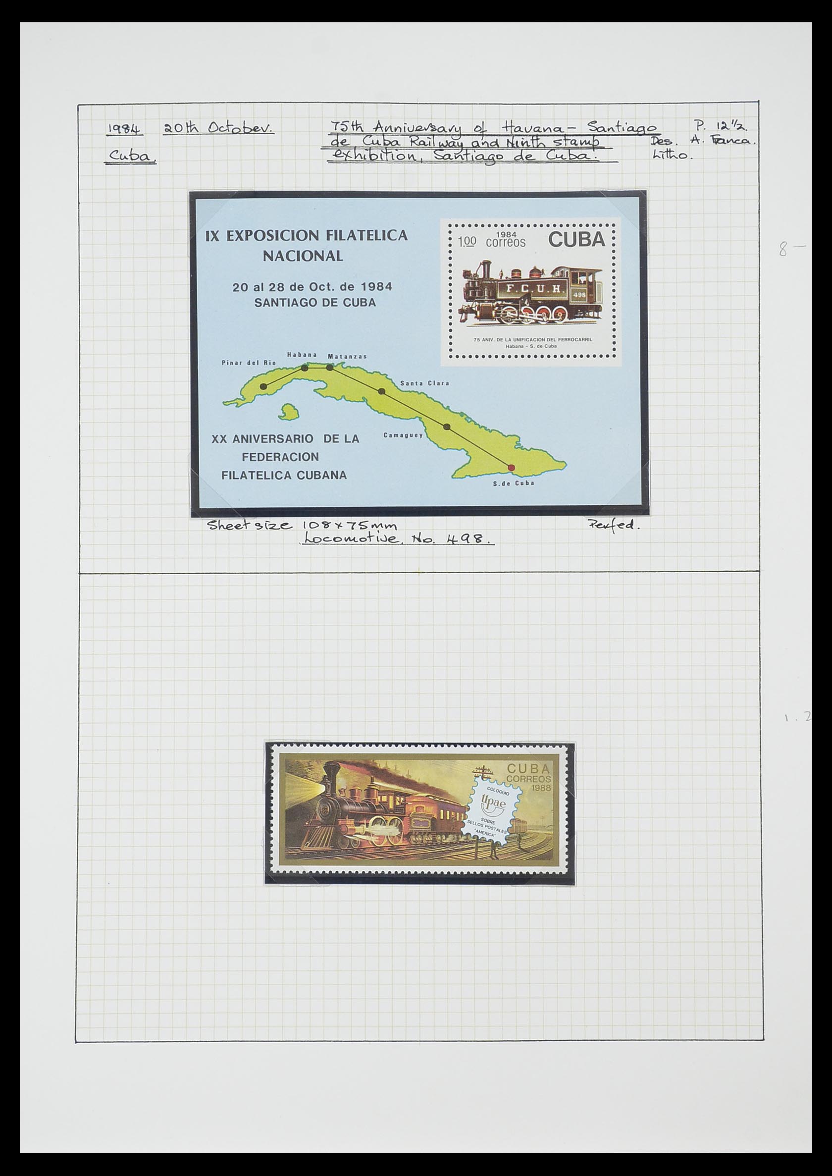 33755 0087 - Postzegelverzameling 33755 Motief treinen 1900-2010.