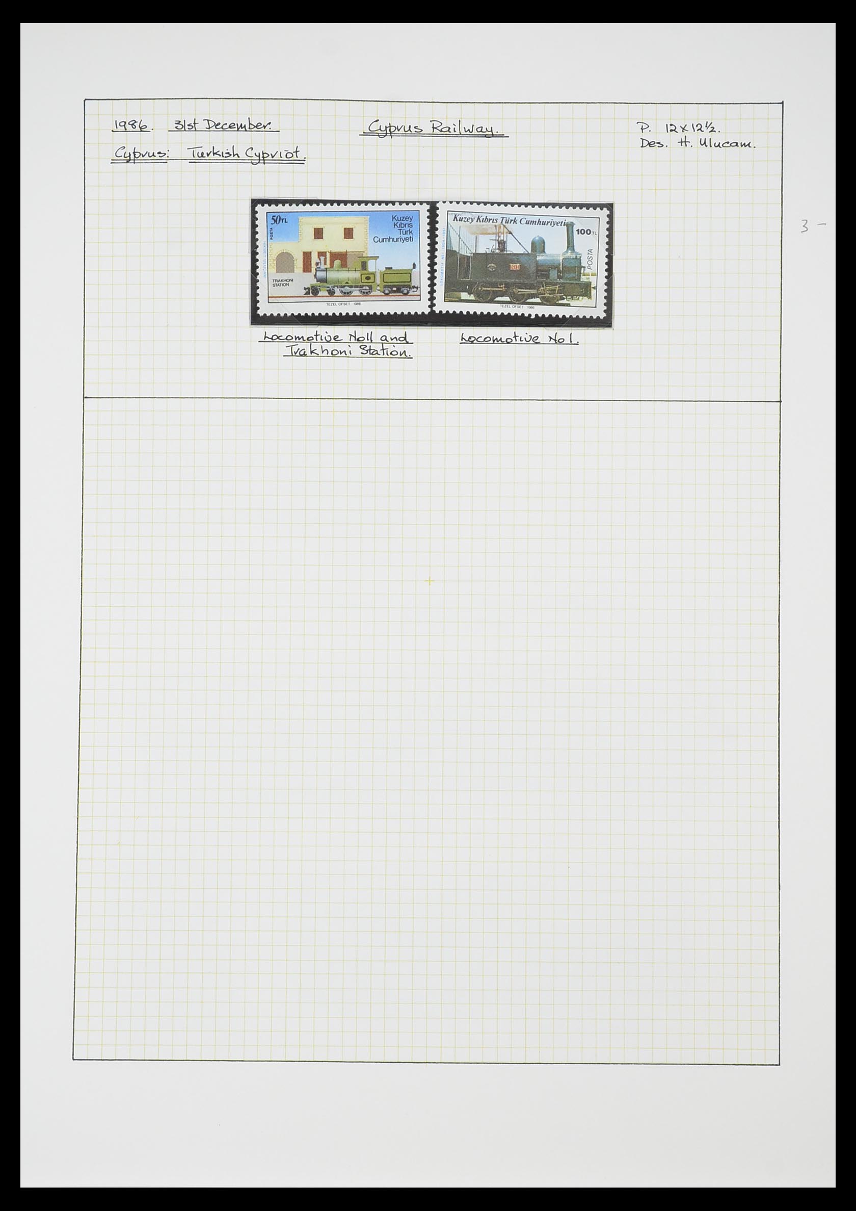33755 0091 - Postzegelverzameling 33755 Motief treinen 1900-2010.