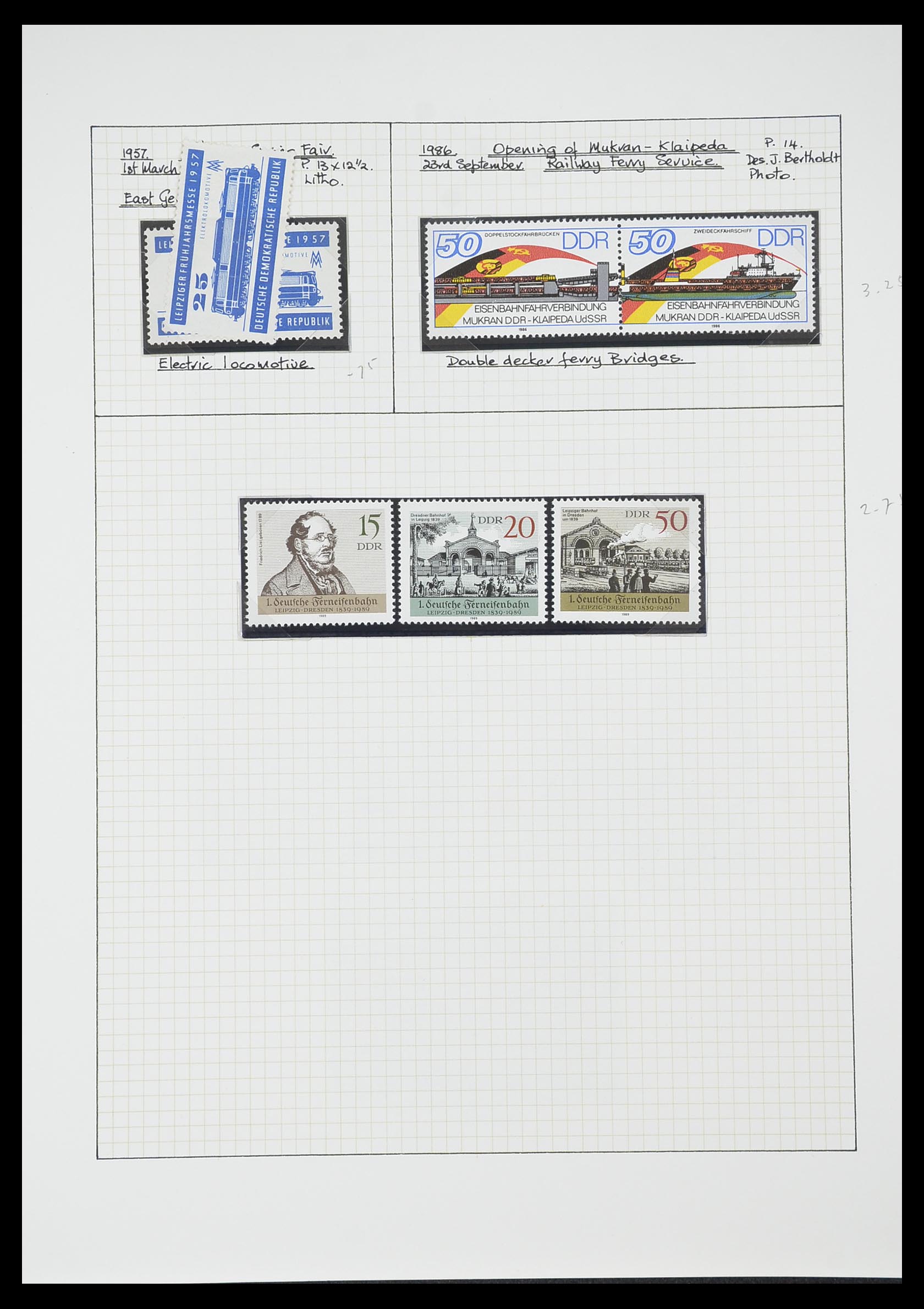 33755 0099 - Postzegelverzameling 33755 Motief treinen 1900-2010.