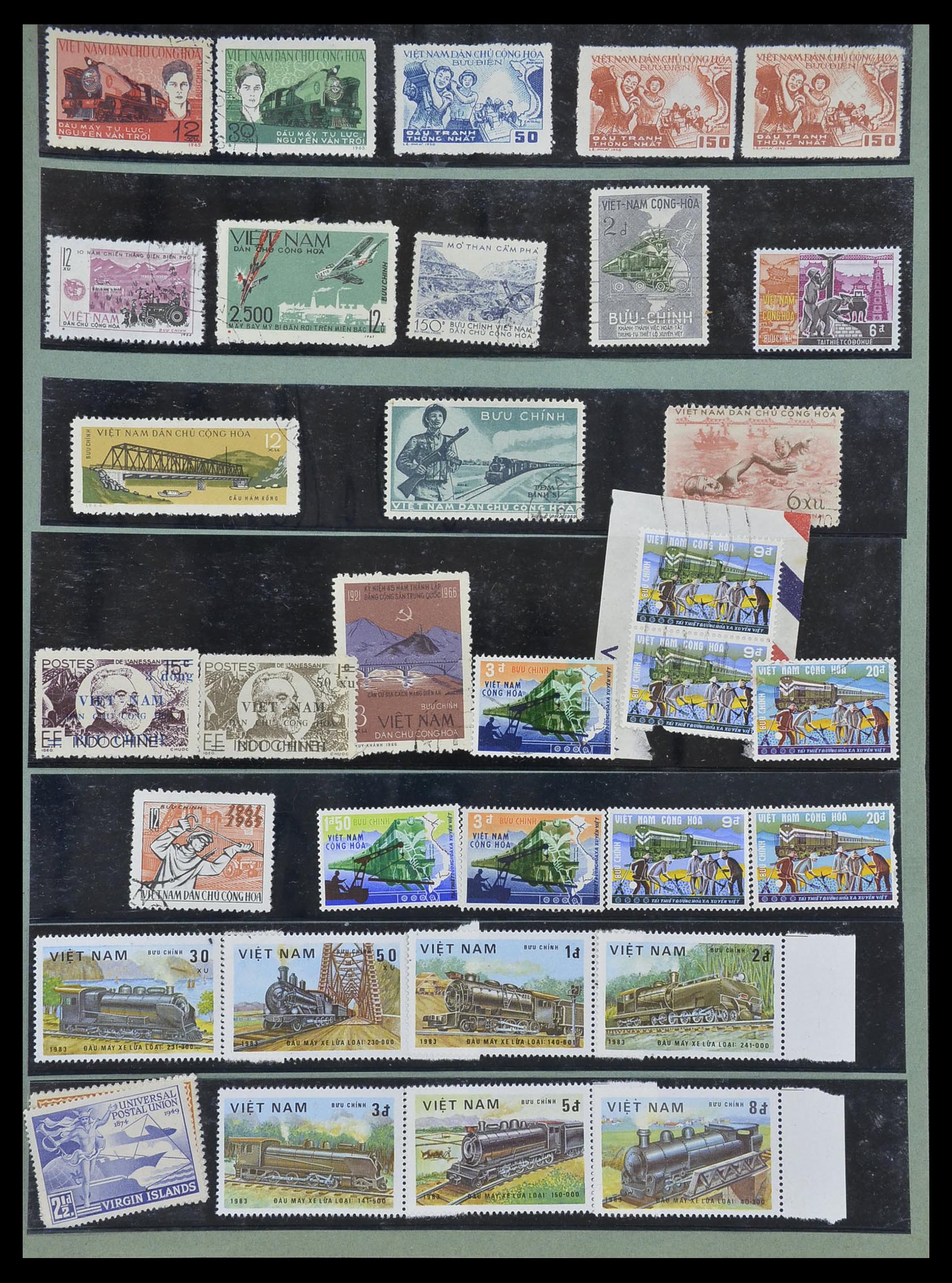 33755 2066 - Postzegelverzameling 33755 Motief treinen 1900-2010.