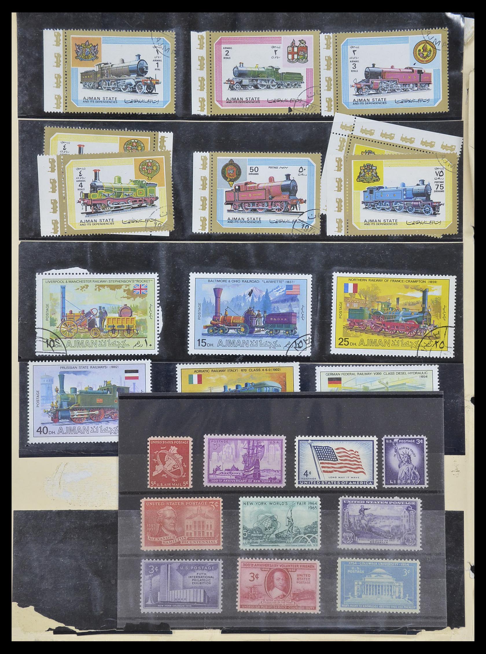 33755 2072 - Postzegelverzameling 33755 Motief treinen 1900-2010.