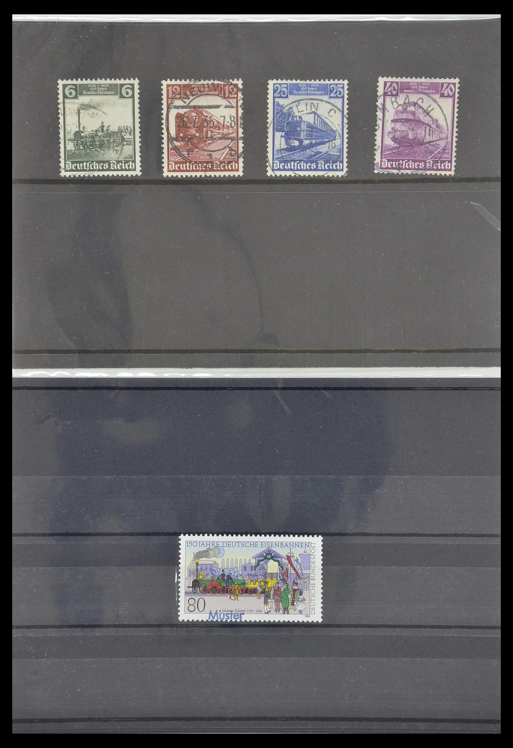 33755 2075 - Postzegelverzameling 33755 Motief treinen 1900-2010.