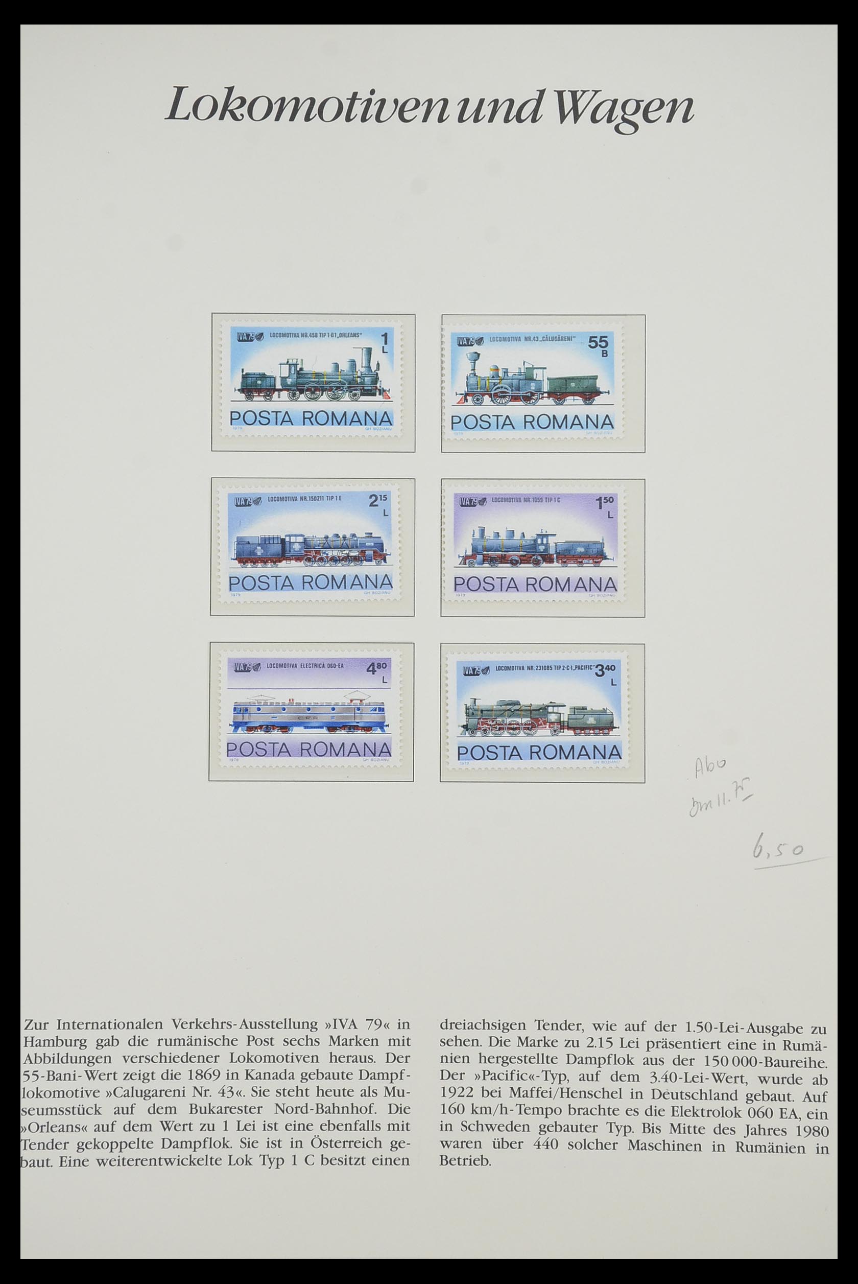 33755 2089 - Postzegelverzameling 33755 Motief treinen 1900-2010.