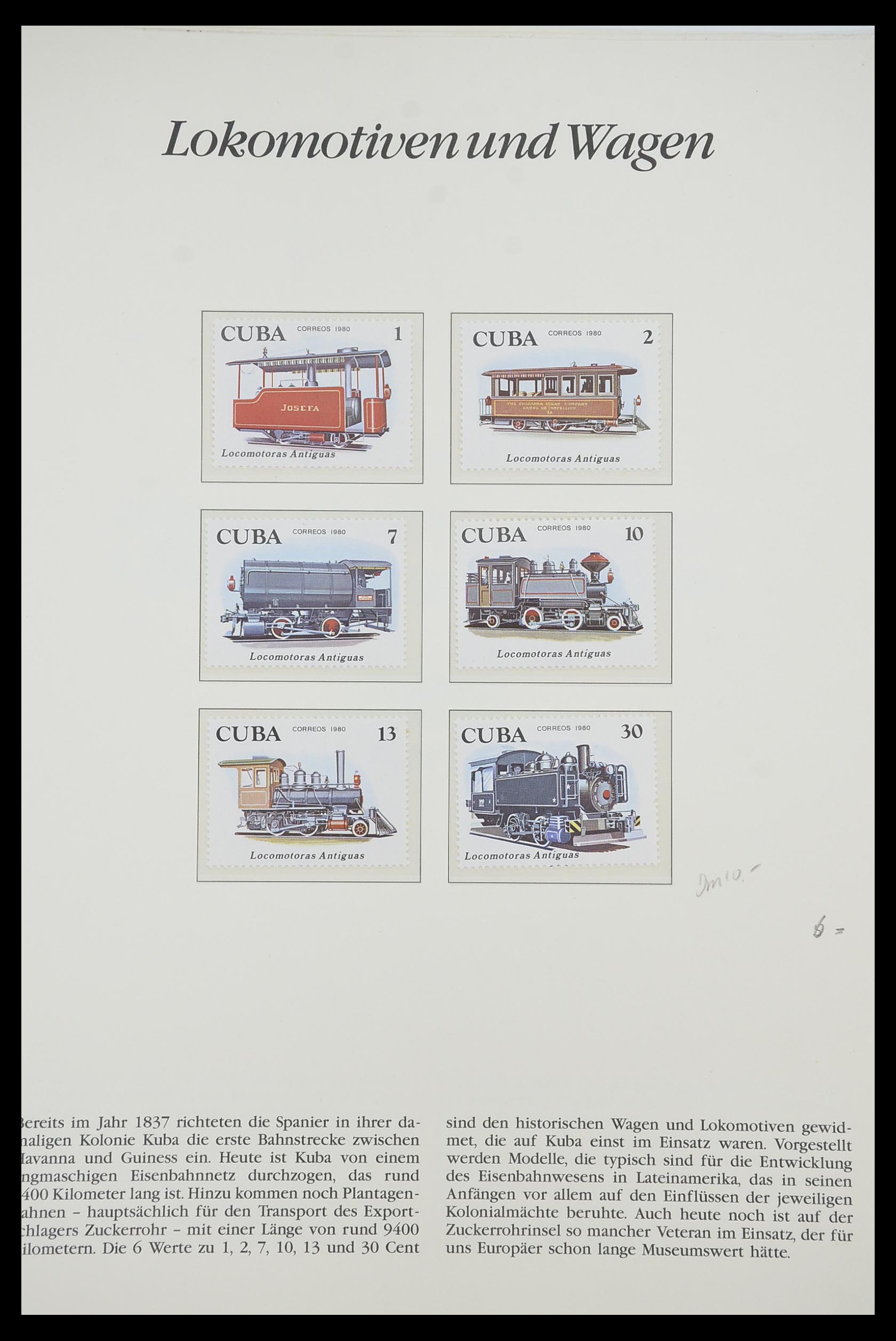 33755 2090 - Postzegelverzameling 33755 Motief treinen 1900-2010.