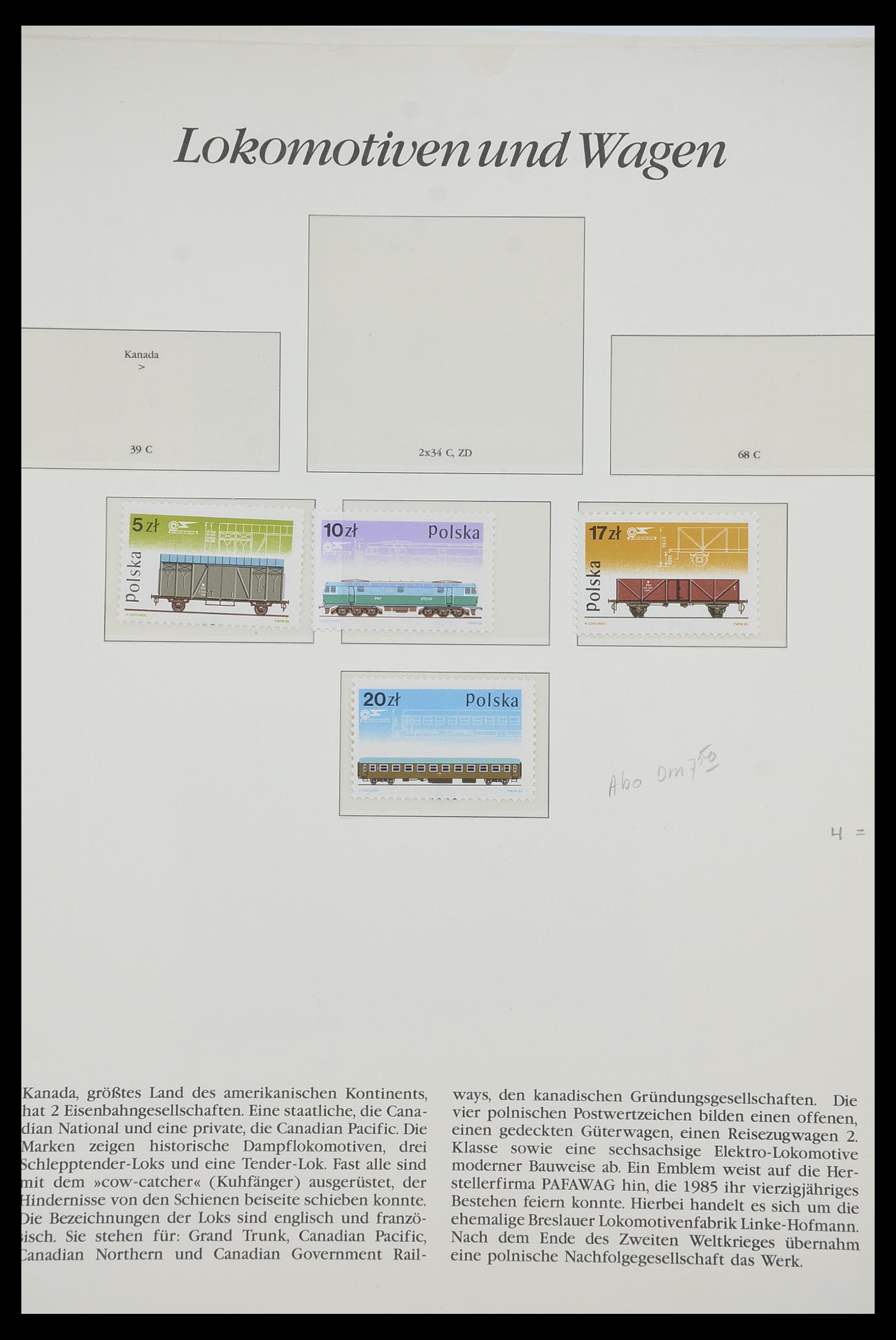 33755 2091 - Postzegelverzameling 33755 Motief treinen 1900-2010.