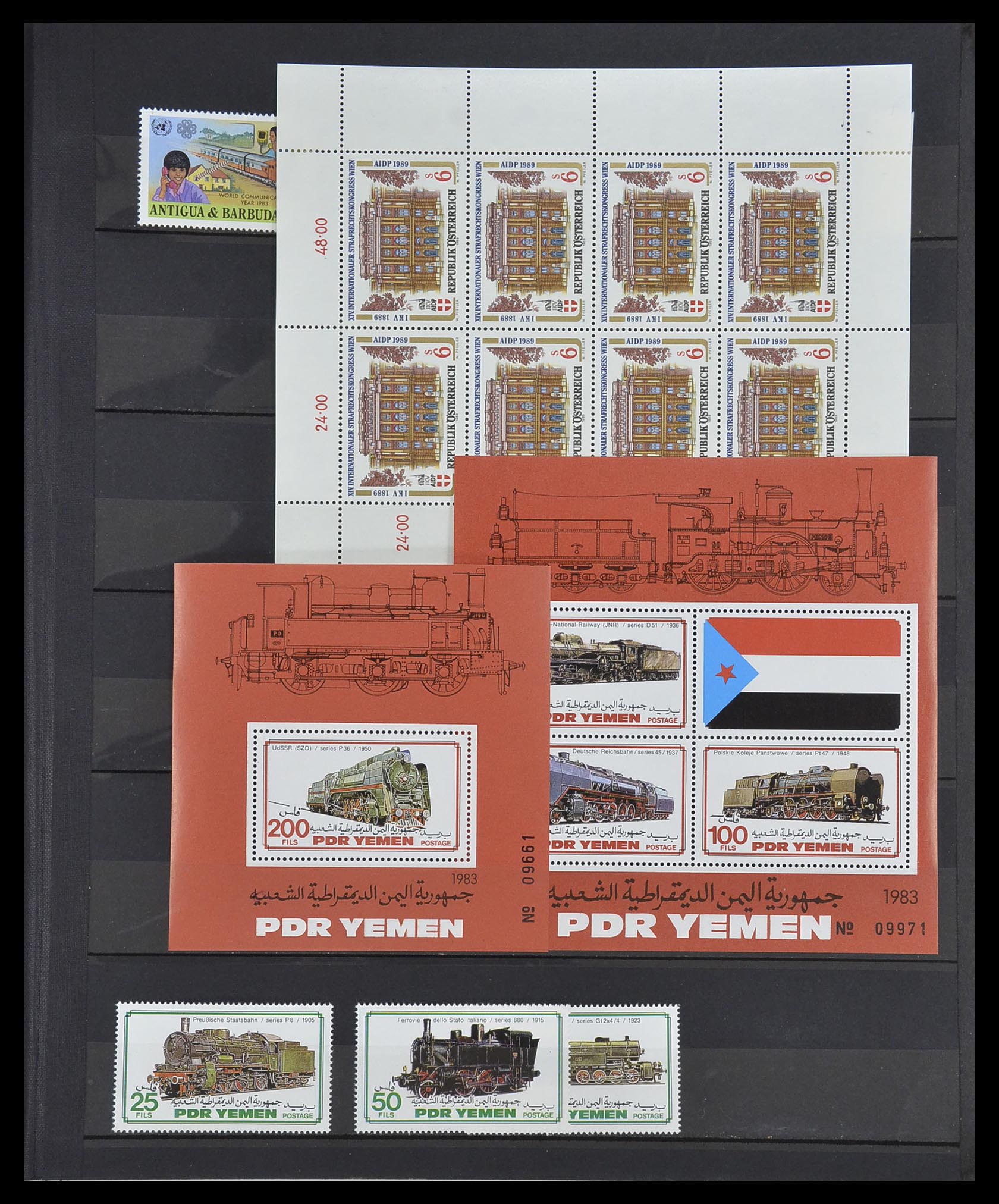 33755 2093 - Stamp collection 33755 Thematics trains 1900-2010.