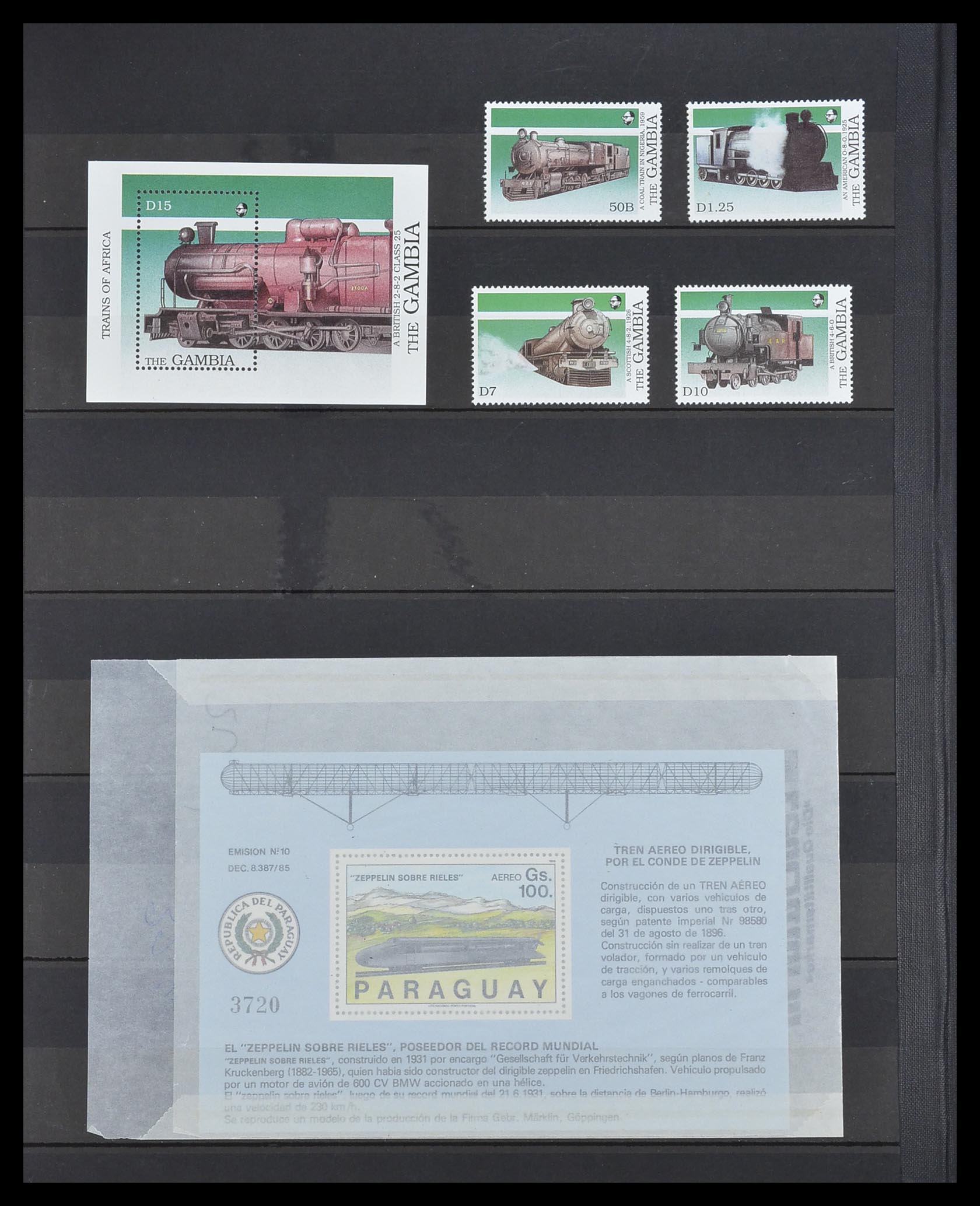 33755 2094 - Postzegelverzameling 33755 Motief treinen 1900-2010.