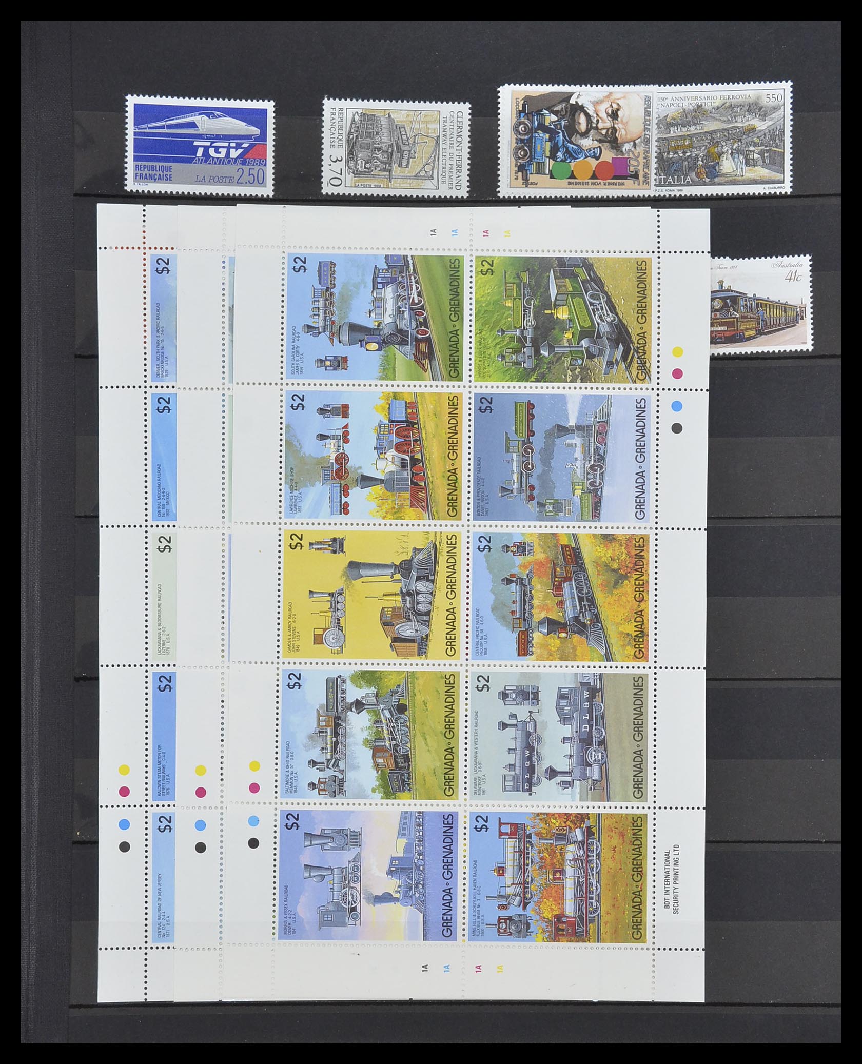 33755 2095 - Stamp collection 33755 Thematics trains 1900-2010.