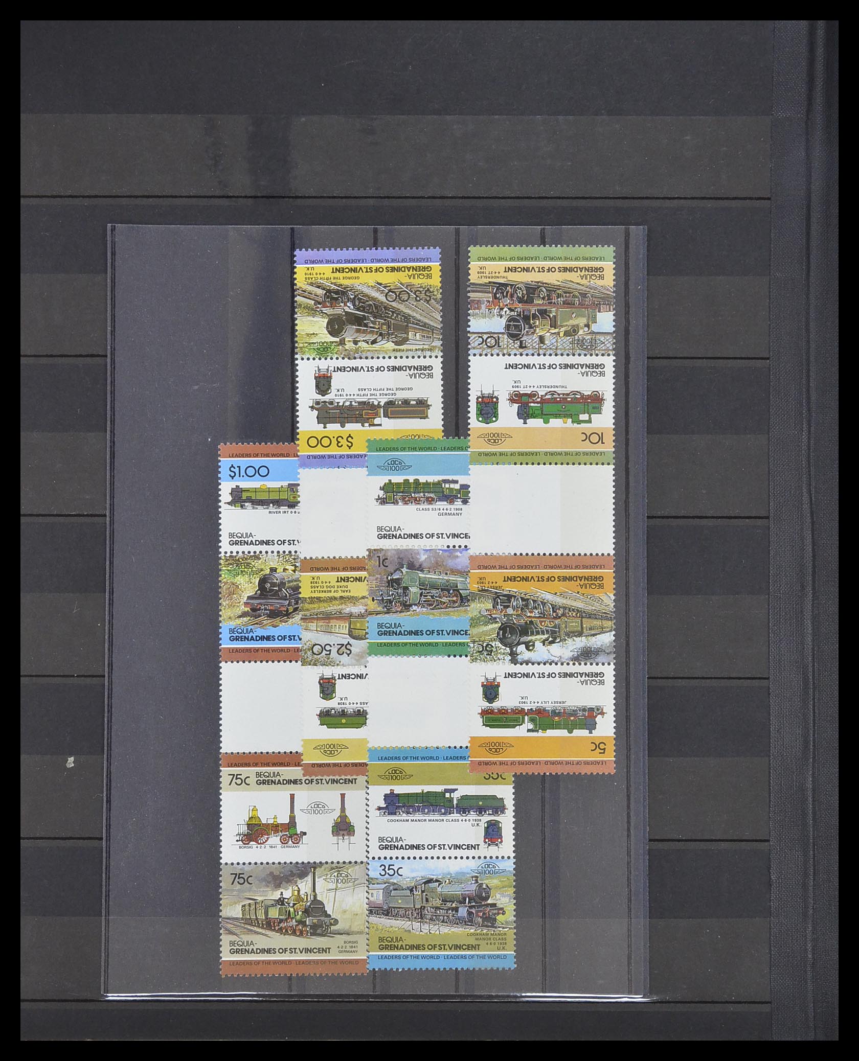 33755 2096 - Stamp collection 33755 Thematics trains 1900-2010.