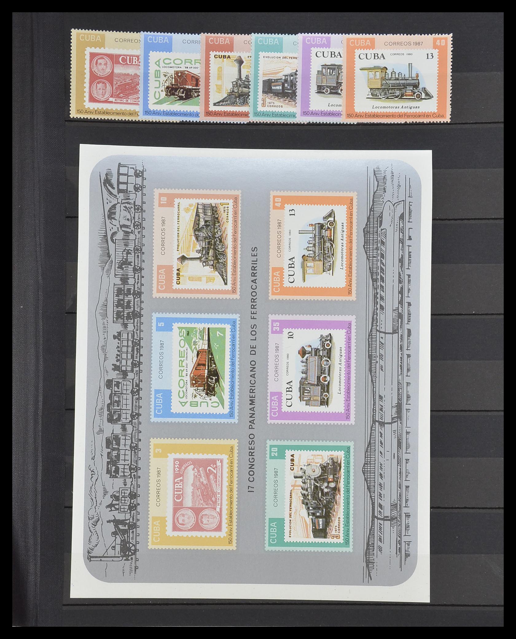 33755 2099 - Postzegelverzameling 33755 Motief treinen 1900-2010.