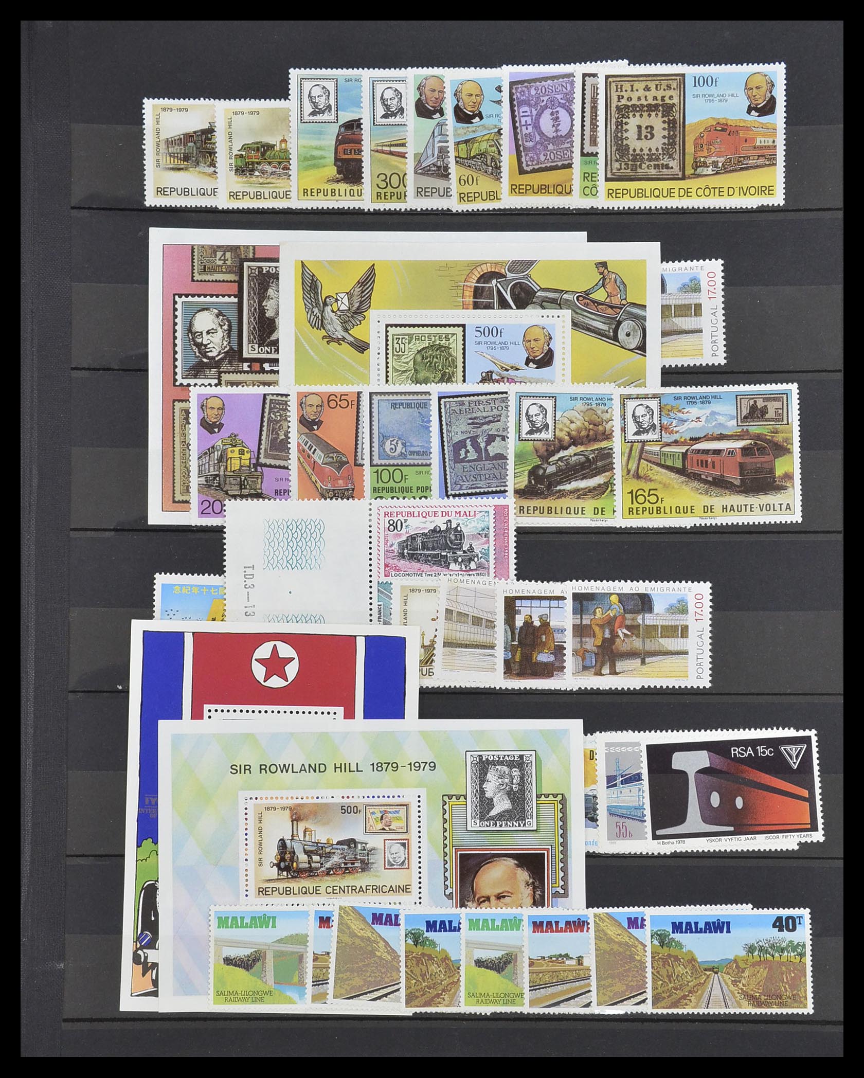 33755 2101 - Postzegelverzameling 33755 Motief treinen 1900-2010.