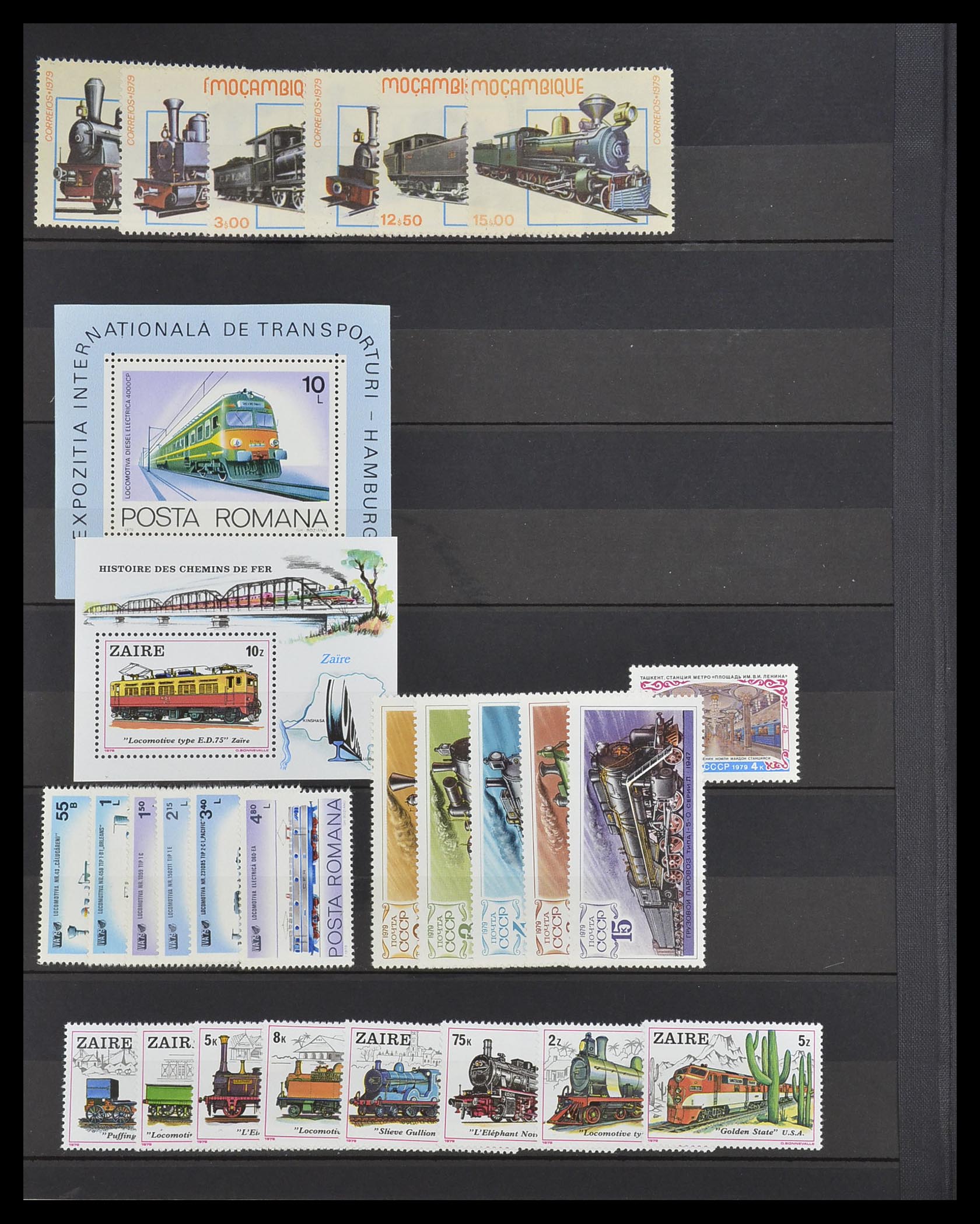 33755 2108 - Stamp collection 33755 Thematics trains 1900-2010.