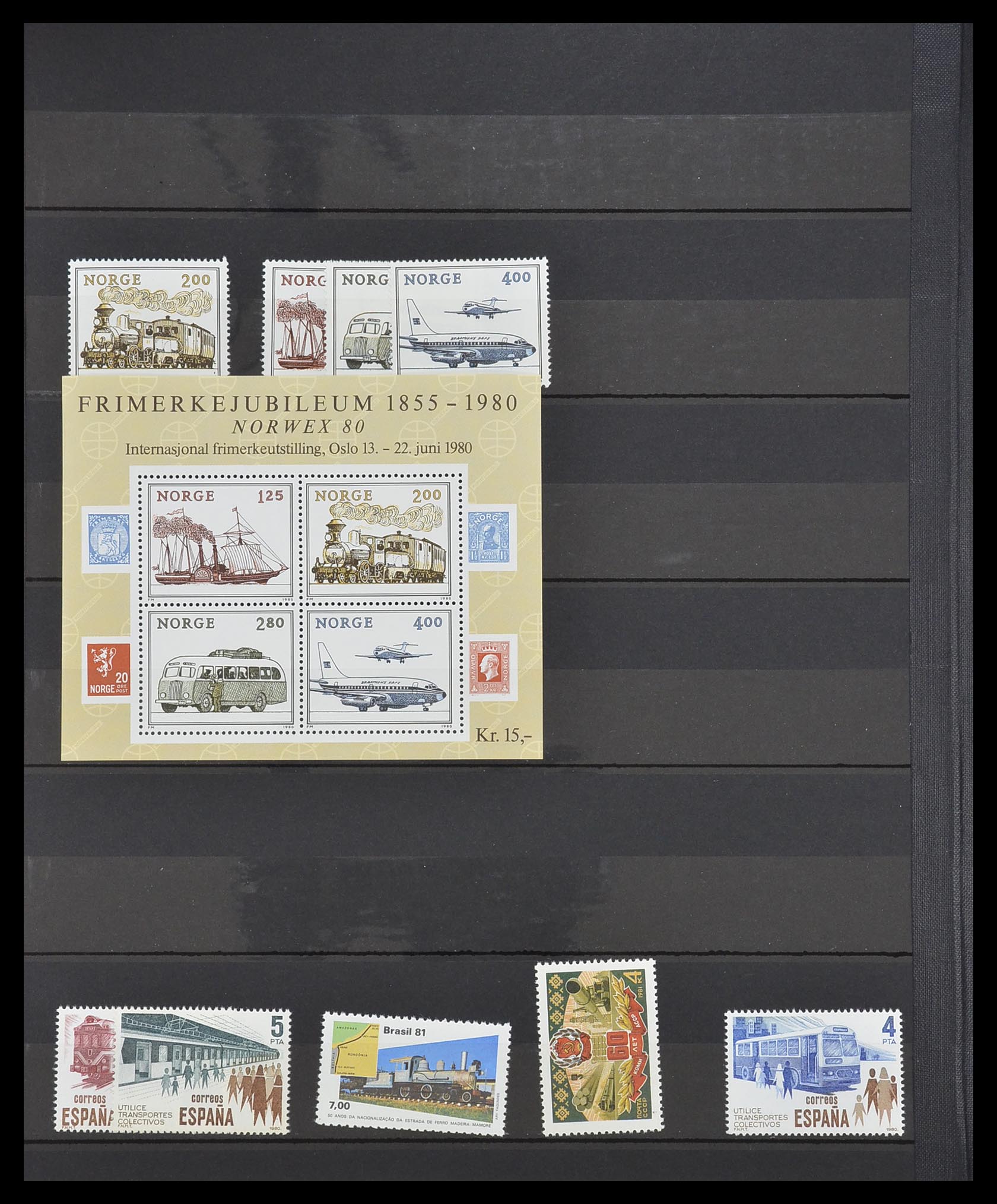 33755 2110 - Postzegelverzameling 33755 Motief treinen 1900-2010.