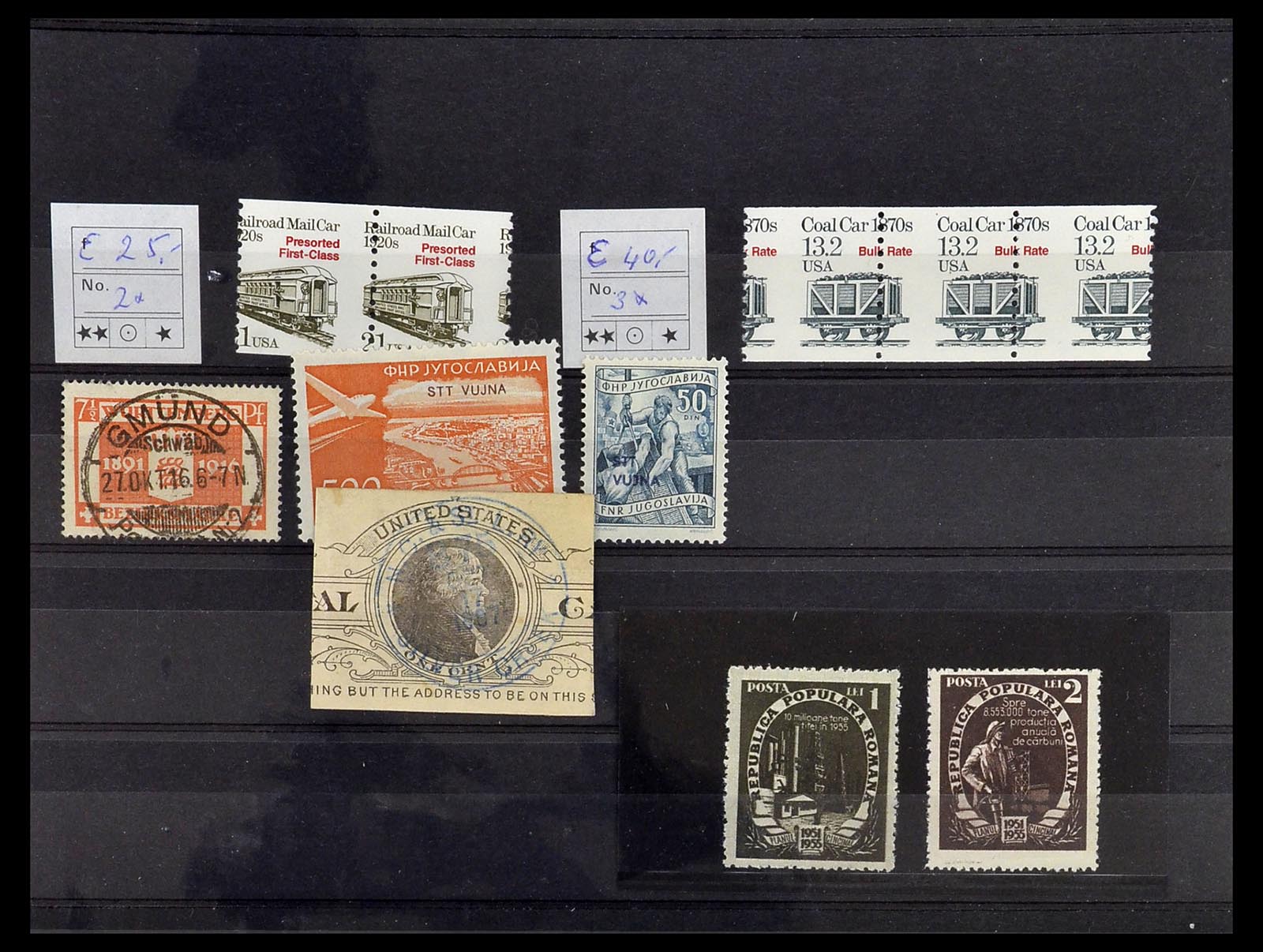33757 013 - Postzegelverzameling 33757 Motief Treinen.