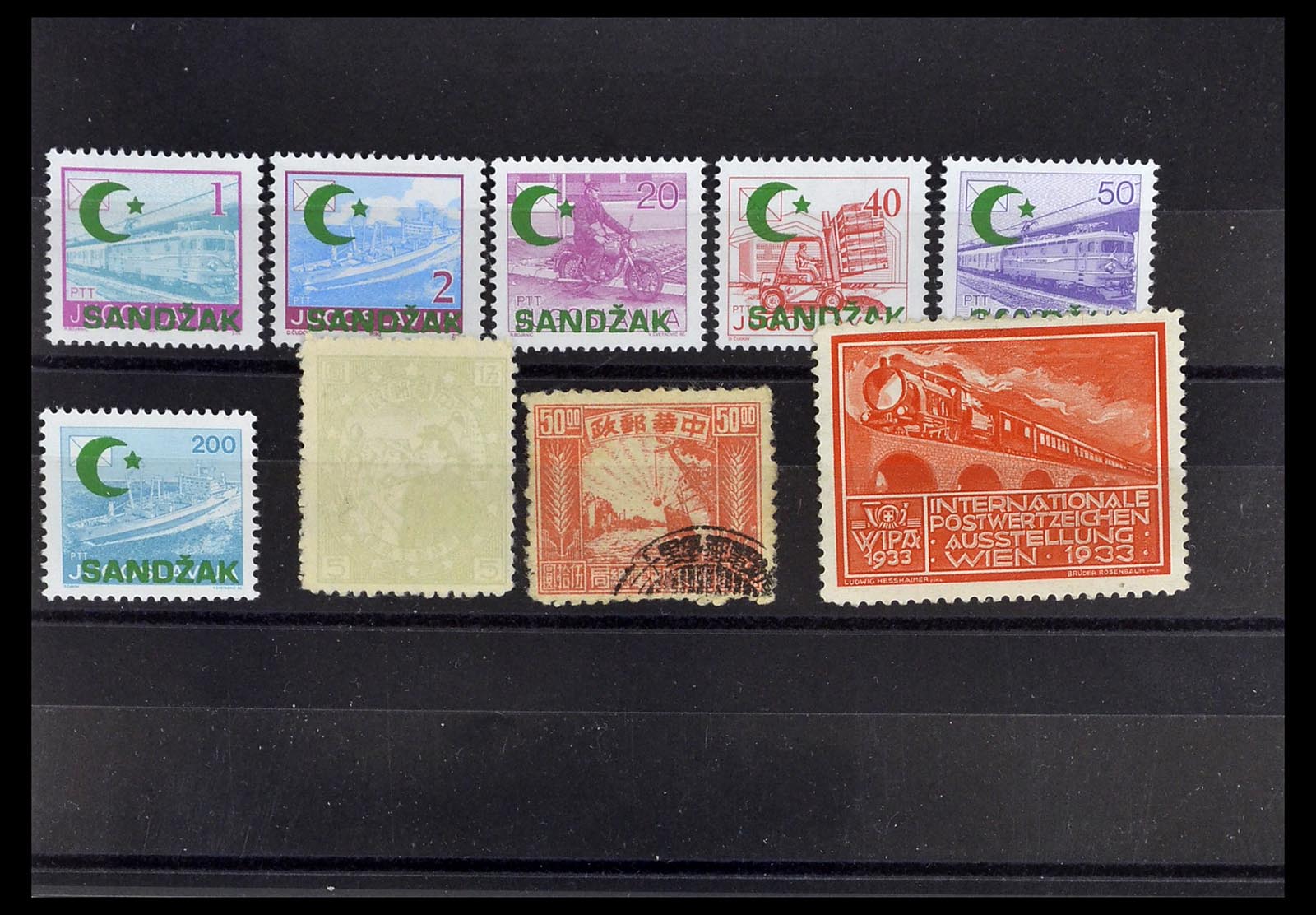 33757 022 - Postzegelverzameling 33757 Motief Treinen.