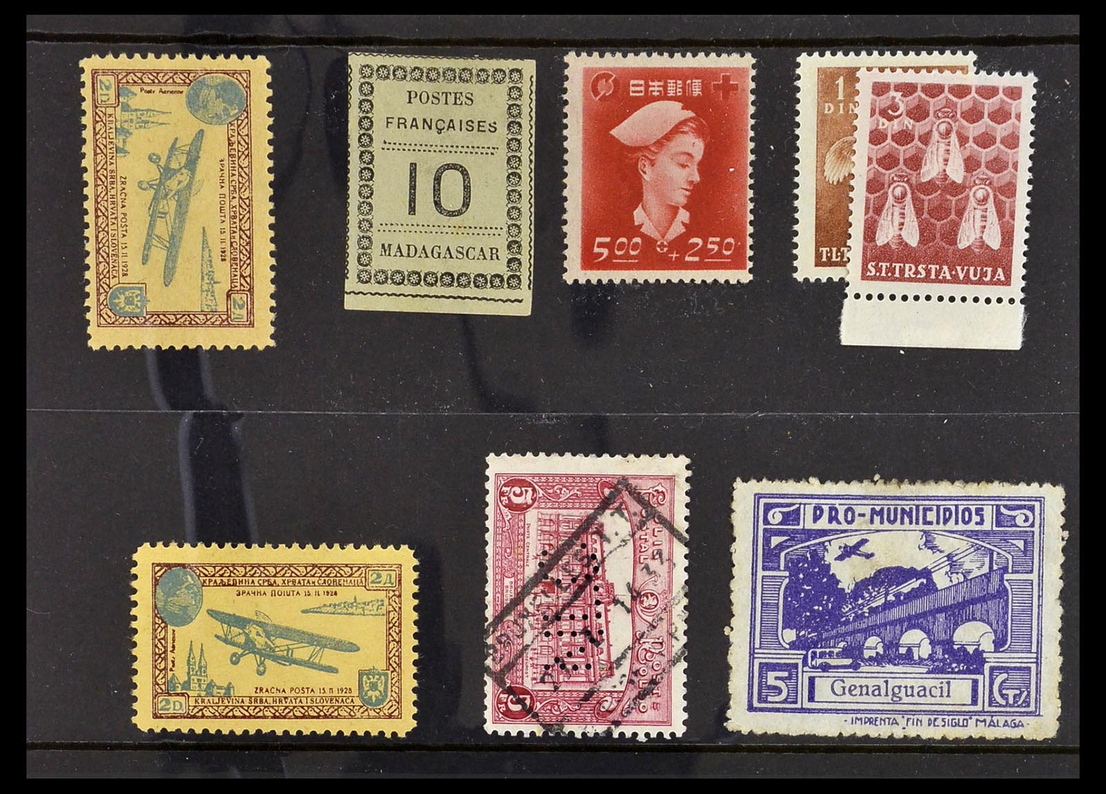 33757 023 - Postzegelverzameling 33757 Motief Treinen.