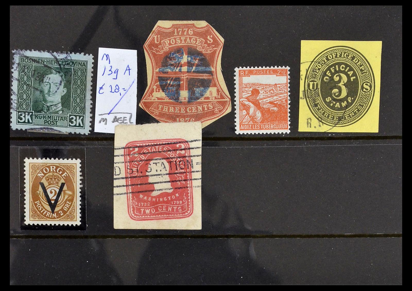 33757 024 - Postzegelverzameling 33757 Motief Treinen.