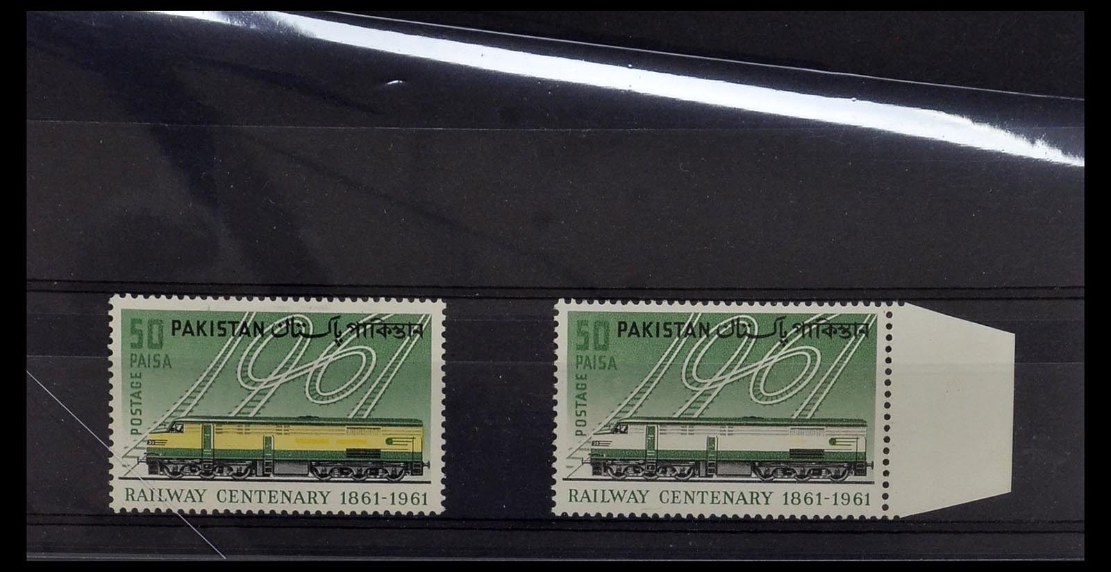 33757 029 - Postzegelverzameling 33757 Motief Treinen.