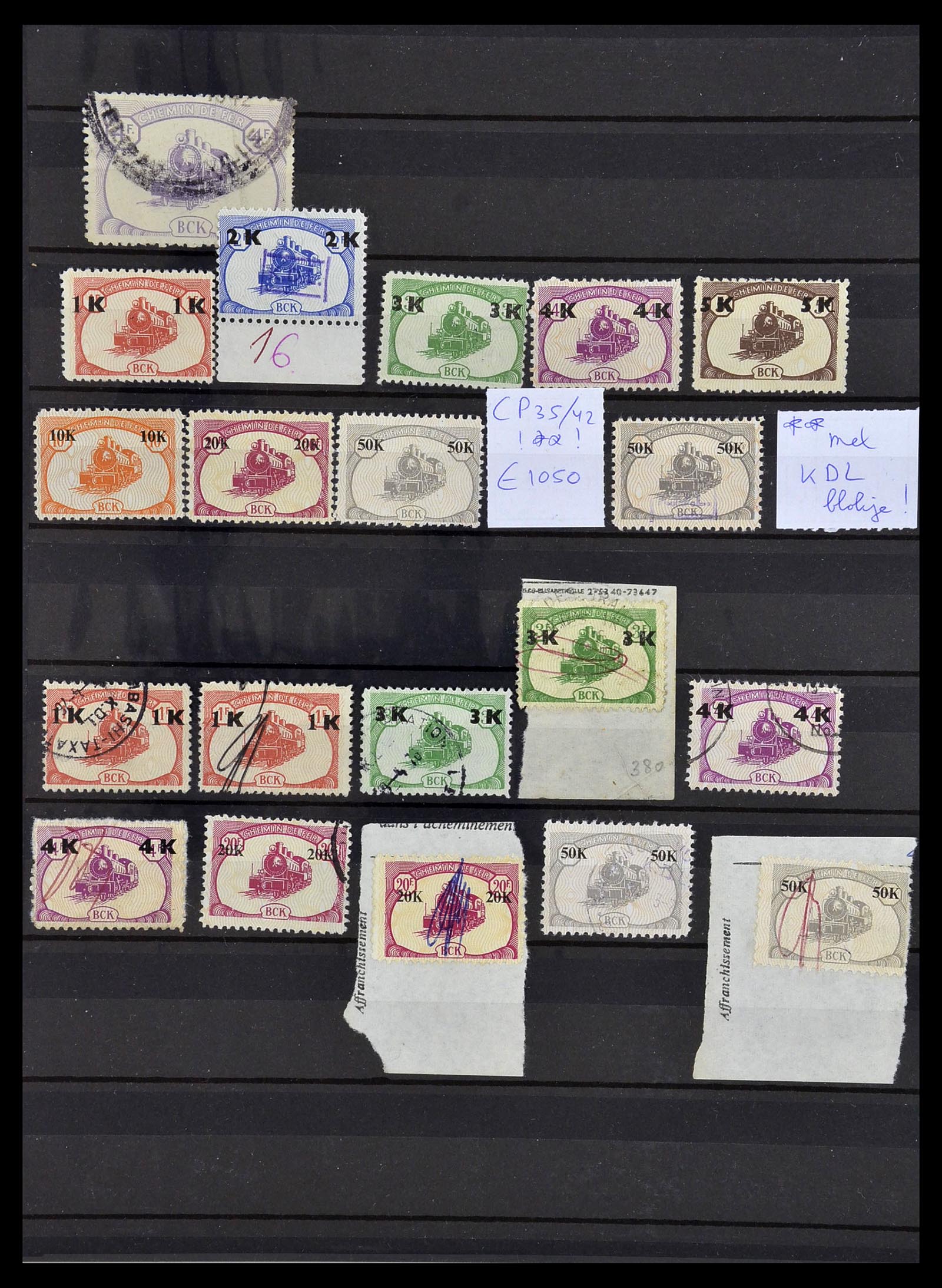 33757 053 - Postzegelverzameling 33757 Motief Treinen.