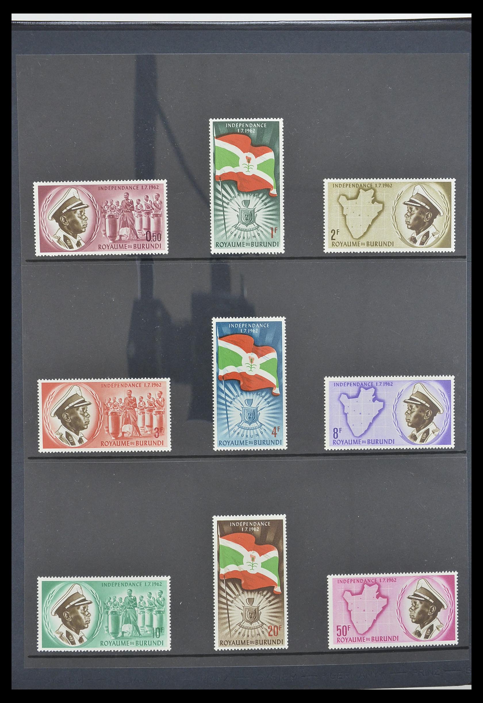 33764 003 - Postzegelverzameling 33764 Burundi 1962-2004.