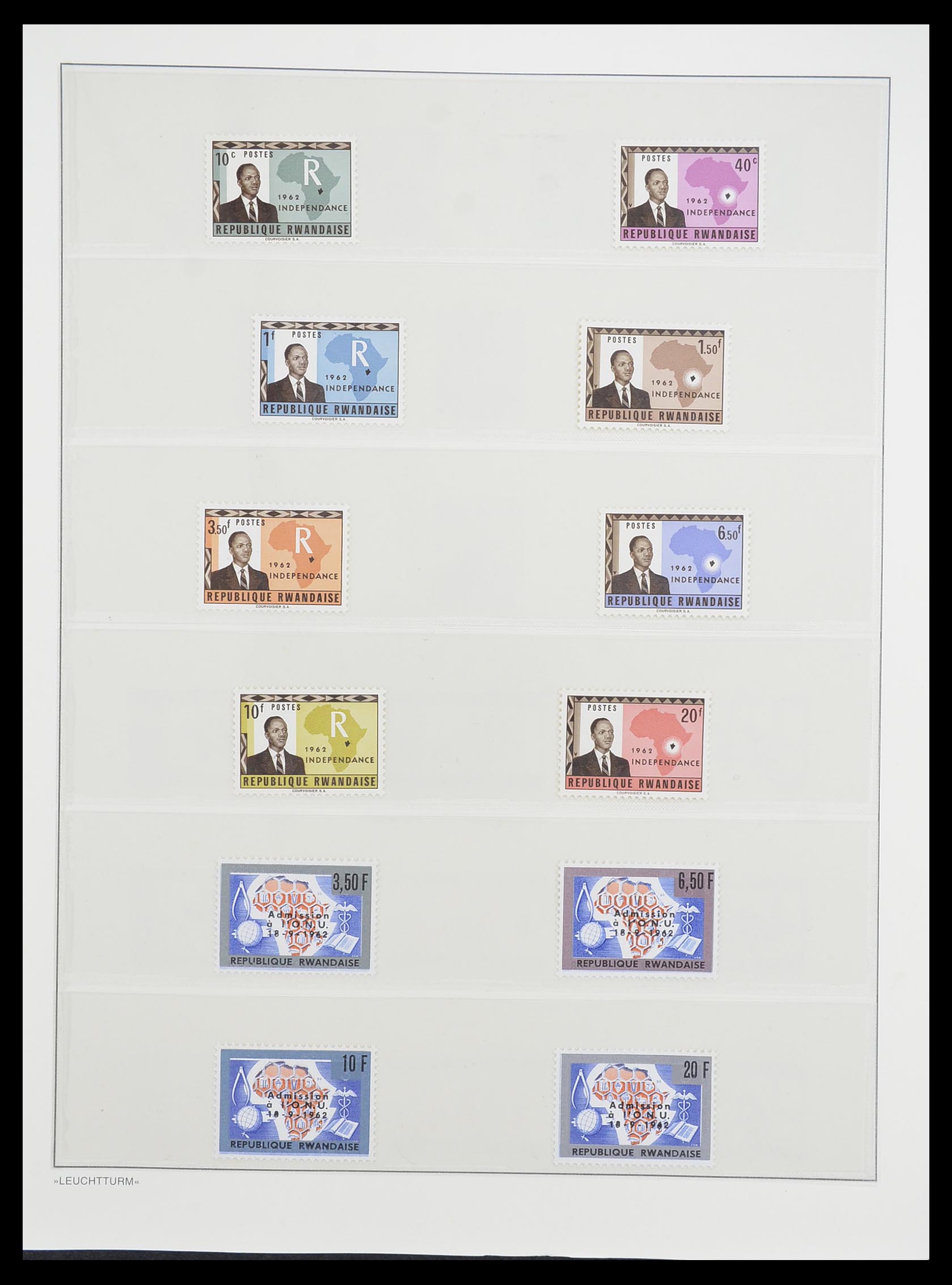 33766 001 - Postzegelverzameling 33766 Rwanda 1962-1999.