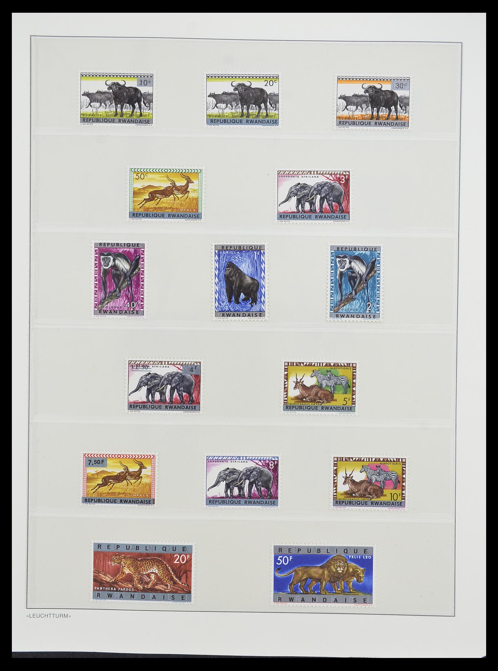 33766 005 - Postzegelverzameling 33766 Rwanda 1962-1999.