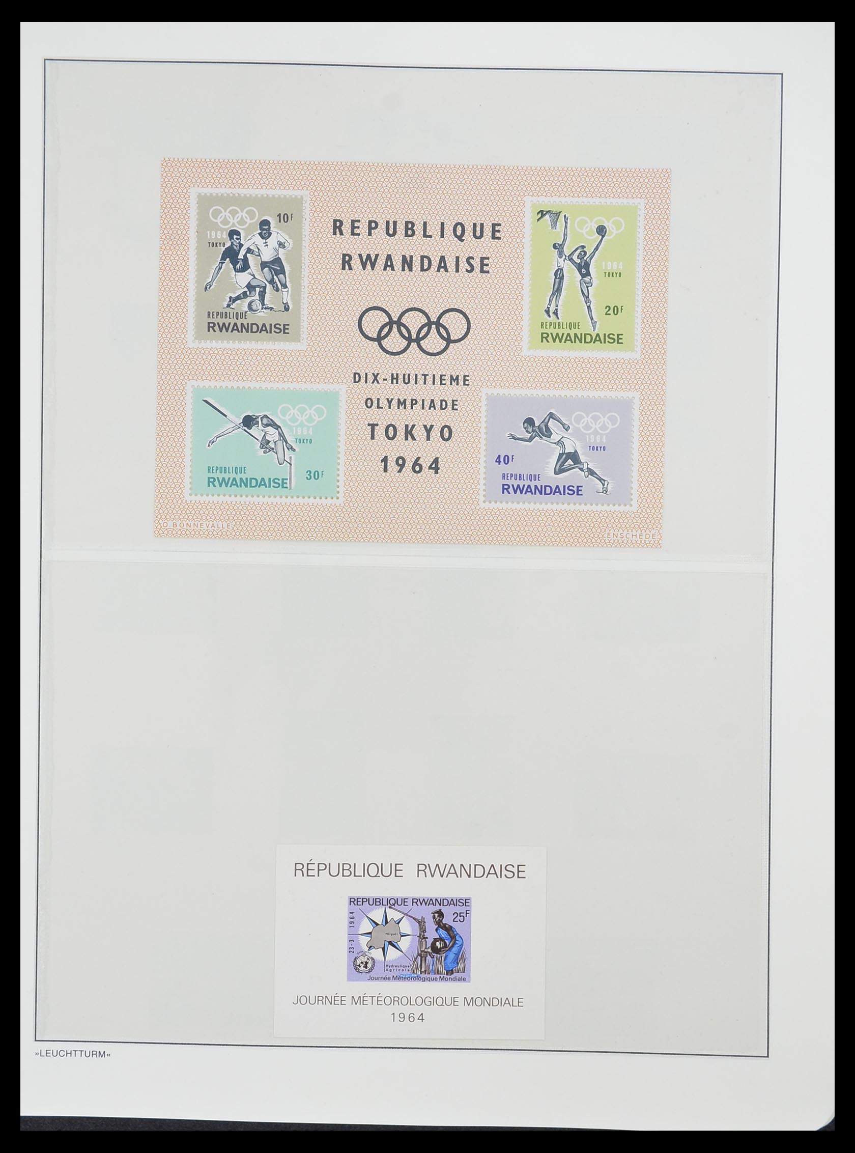 33766 008 - Postzegelverzameling 33766 Rwanda 1962-1999.