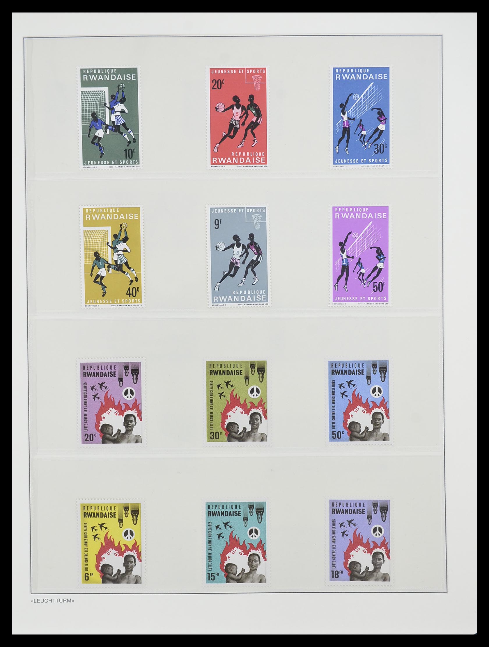 33766 015 - Postzegelverzameling 33766 Rwanda 1962-1999.