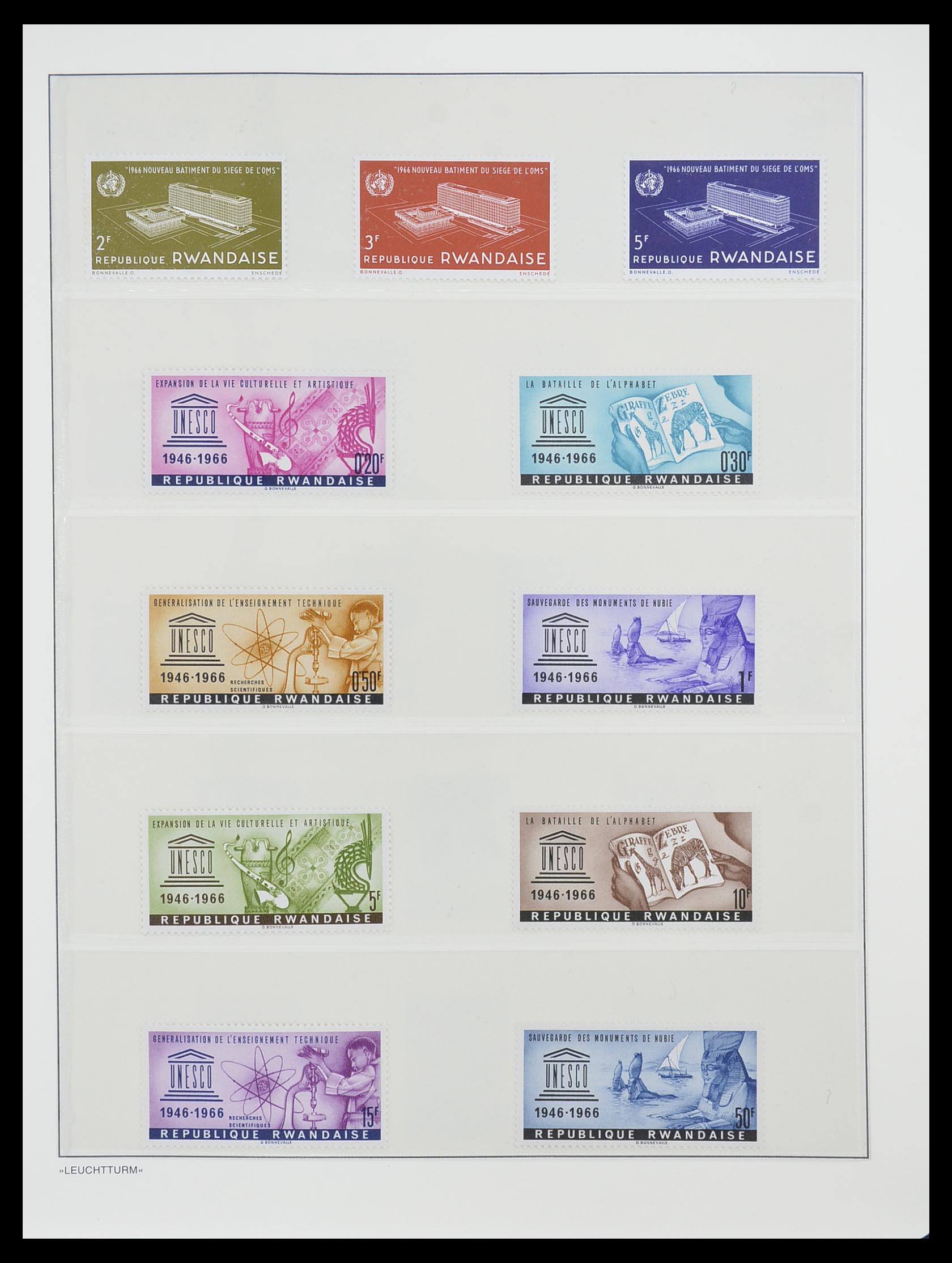 33766 016 - Postzegelverzameling 33766 Rwanda 1962-1999.