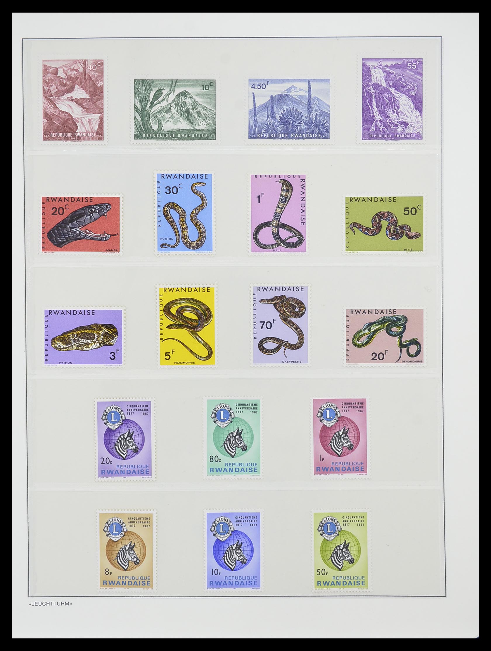 33766 017 - Postzegelverzameling 33766 Rwanda 1962-1999.