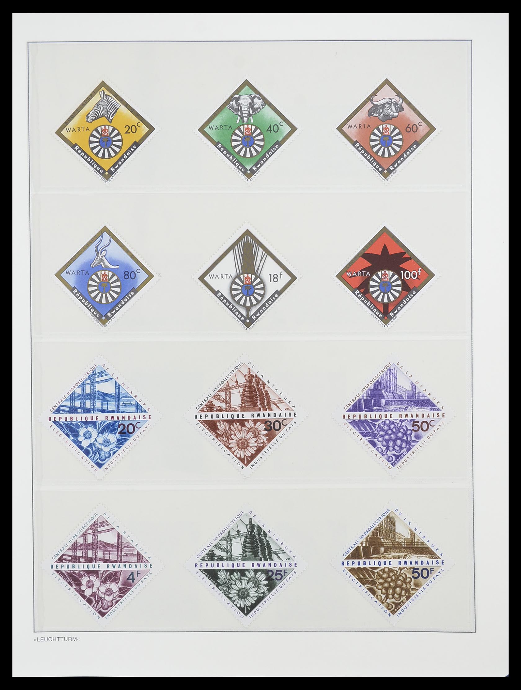 33766 019 - Postzegelverzameling 33766 Rwanda 1962-1999.