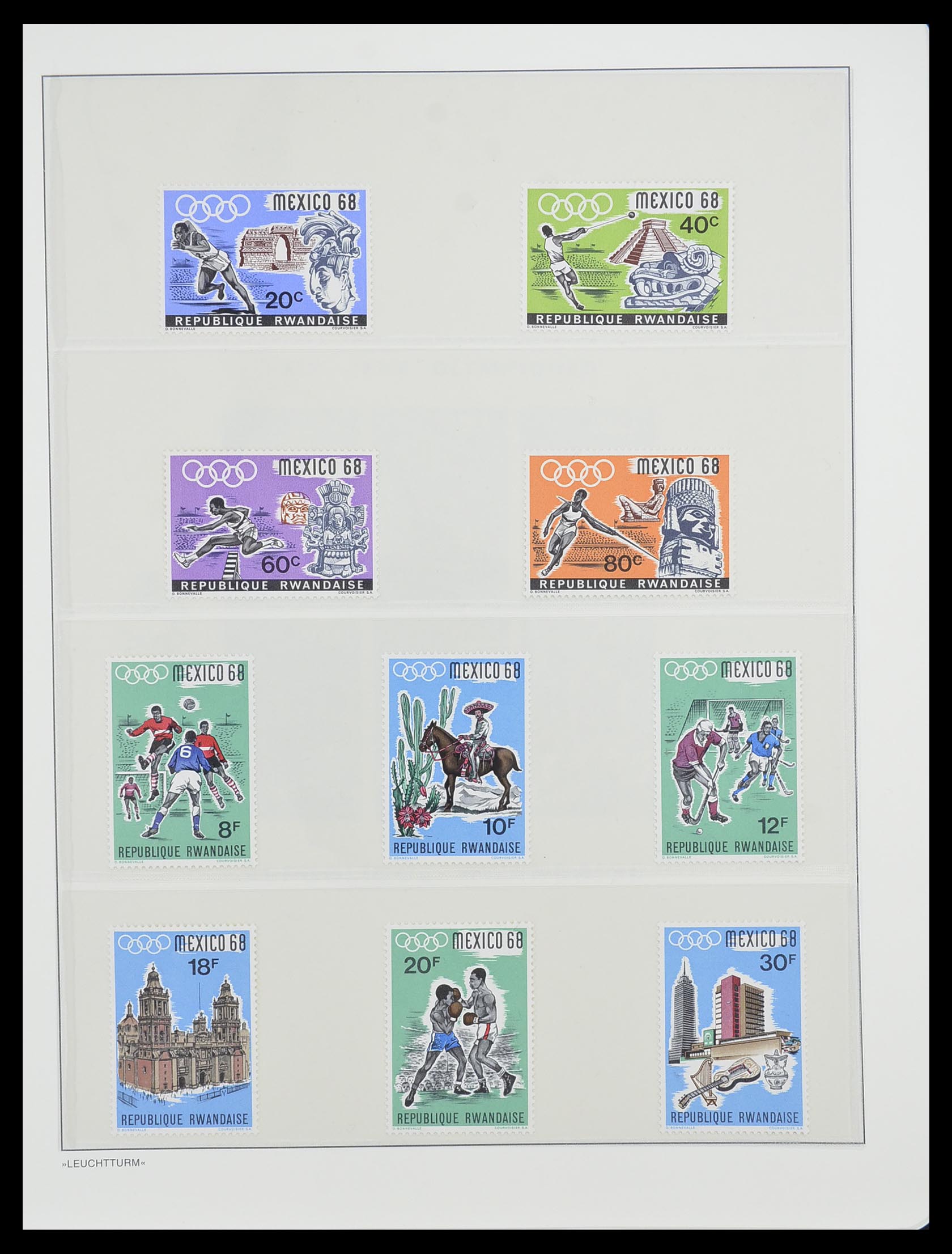 33766 024 - Postzegelverzameling 33766 Rwanda 1962-1999.