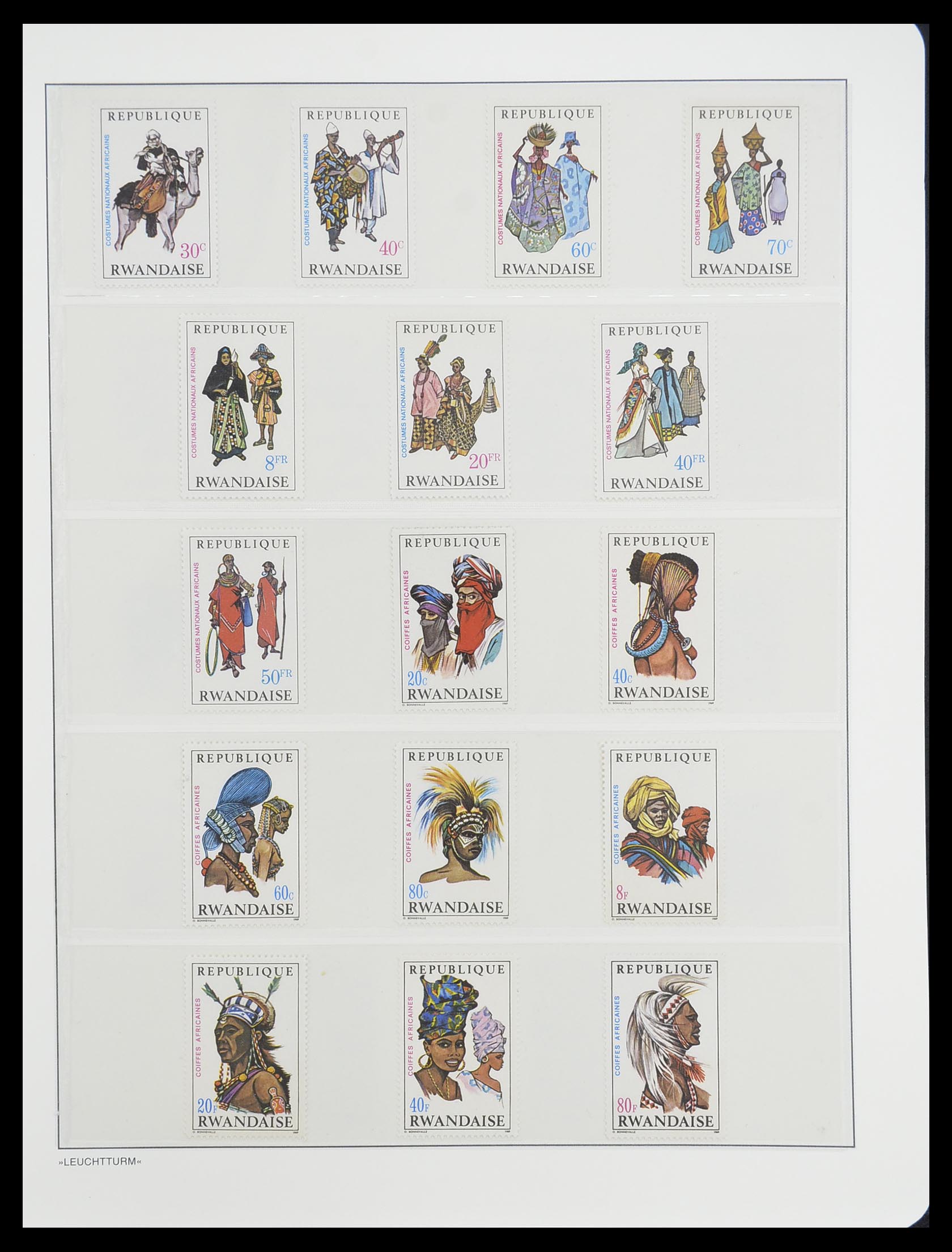 33766 031 - Postzegelverzameling 33766 Rwanda 1962-1999.