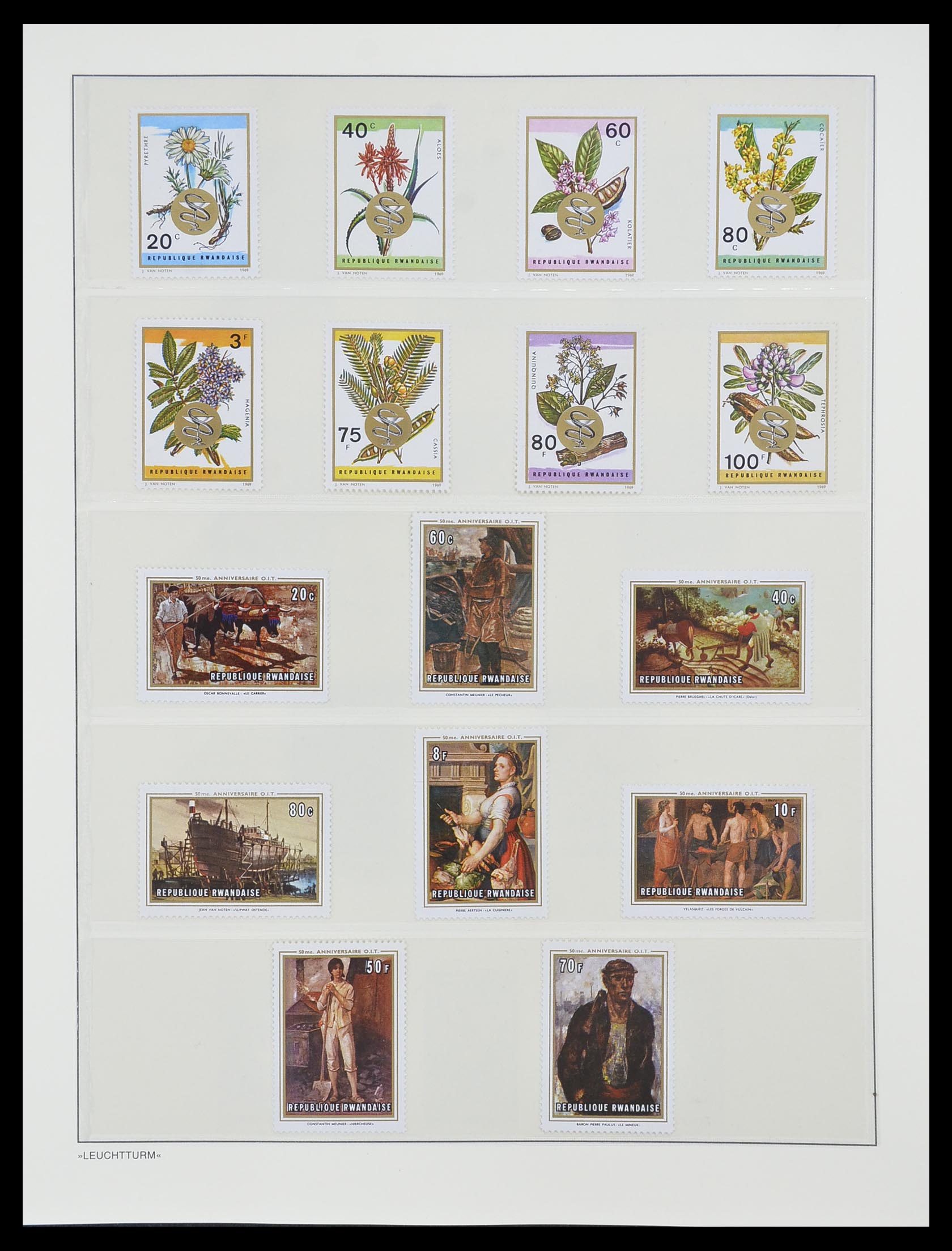 33766 032 - Postzegelverzameling 33766 Rwanda 1962-1999.