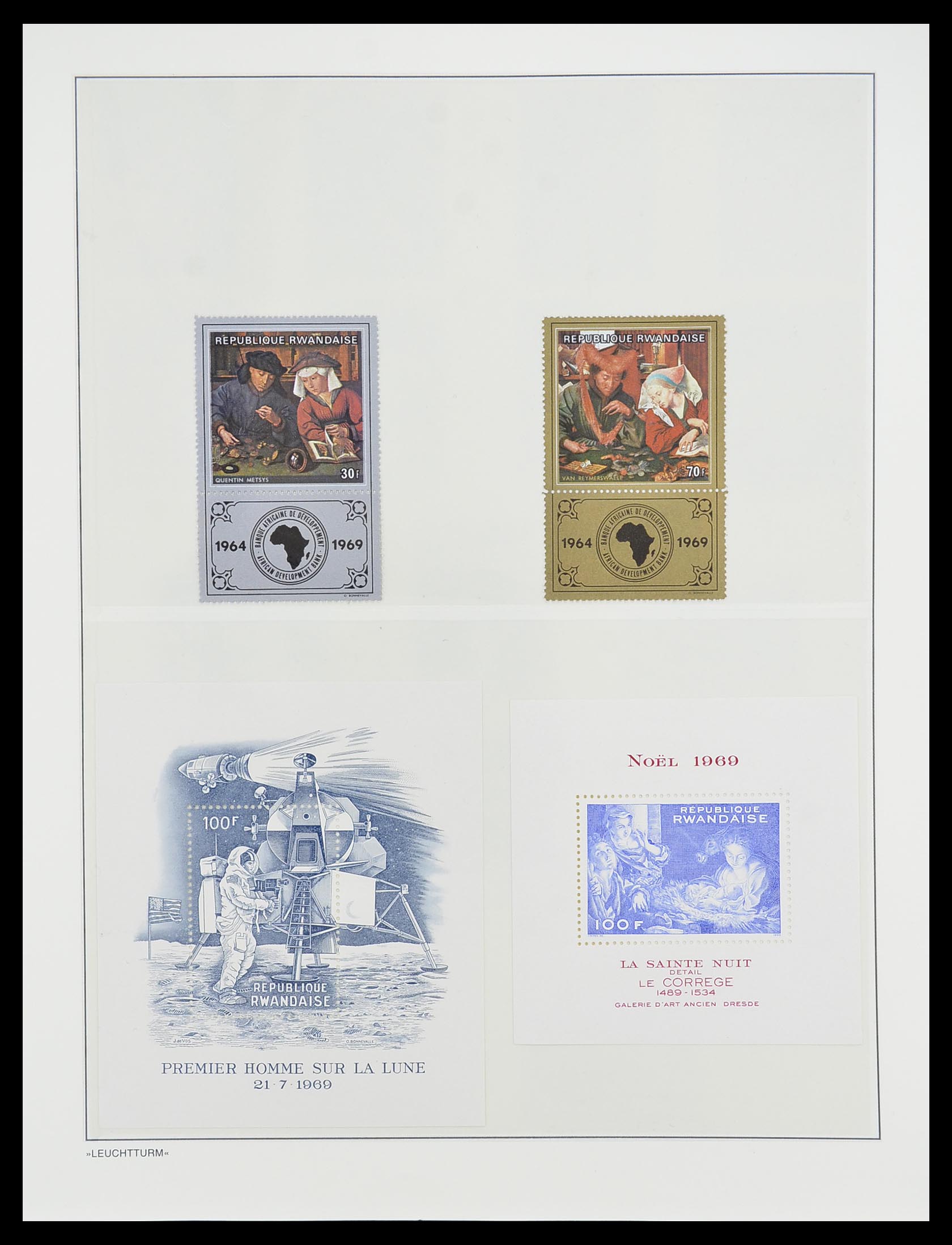 33766 034 - Postzegelverzameling 33766 Rwanda 1962-1999.