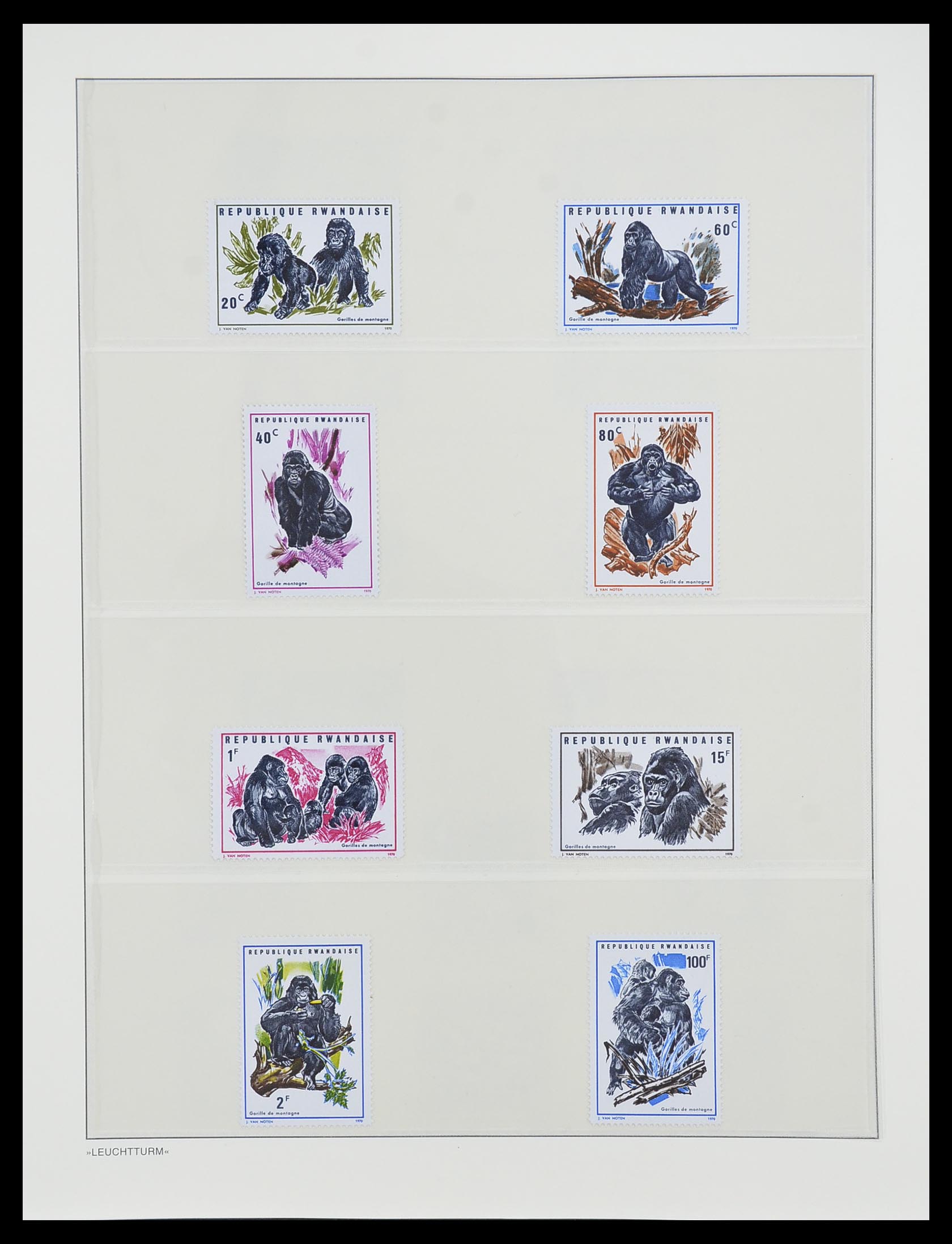33766 037 - Postzegelverzameling 33766 Rwanda 1962-1999.