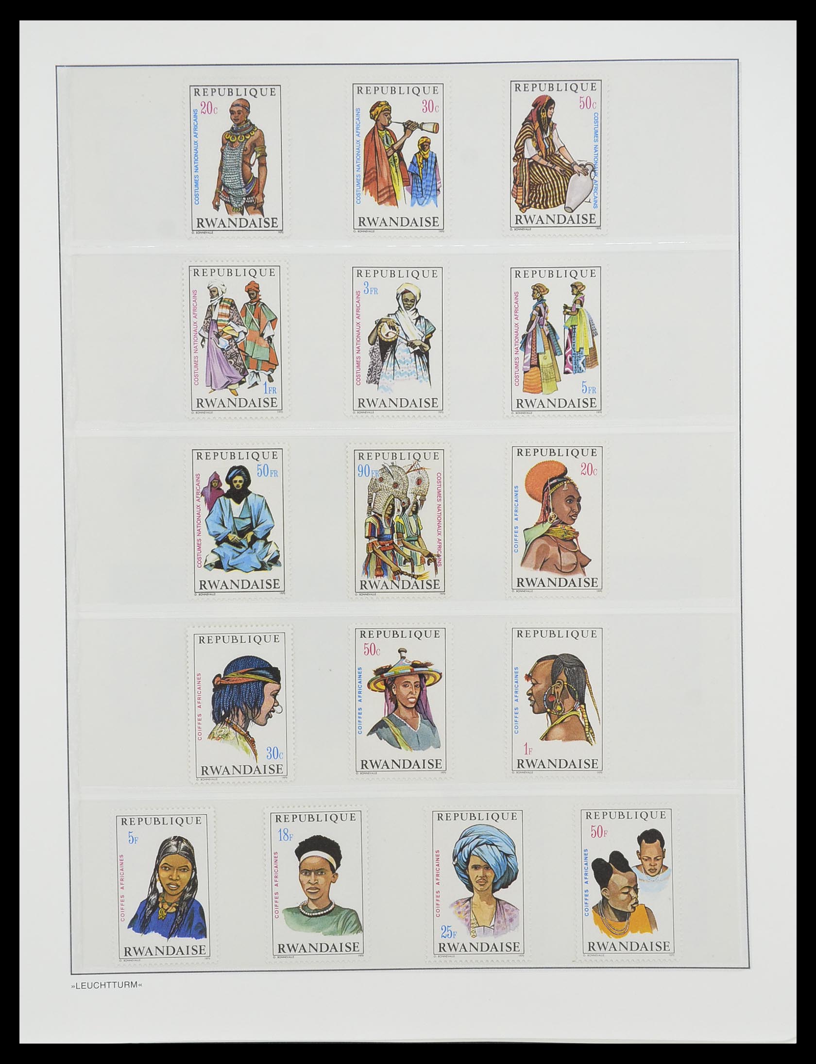 33766 040 - Postzegelverzameling 33766 Rwanda 1962-1999.