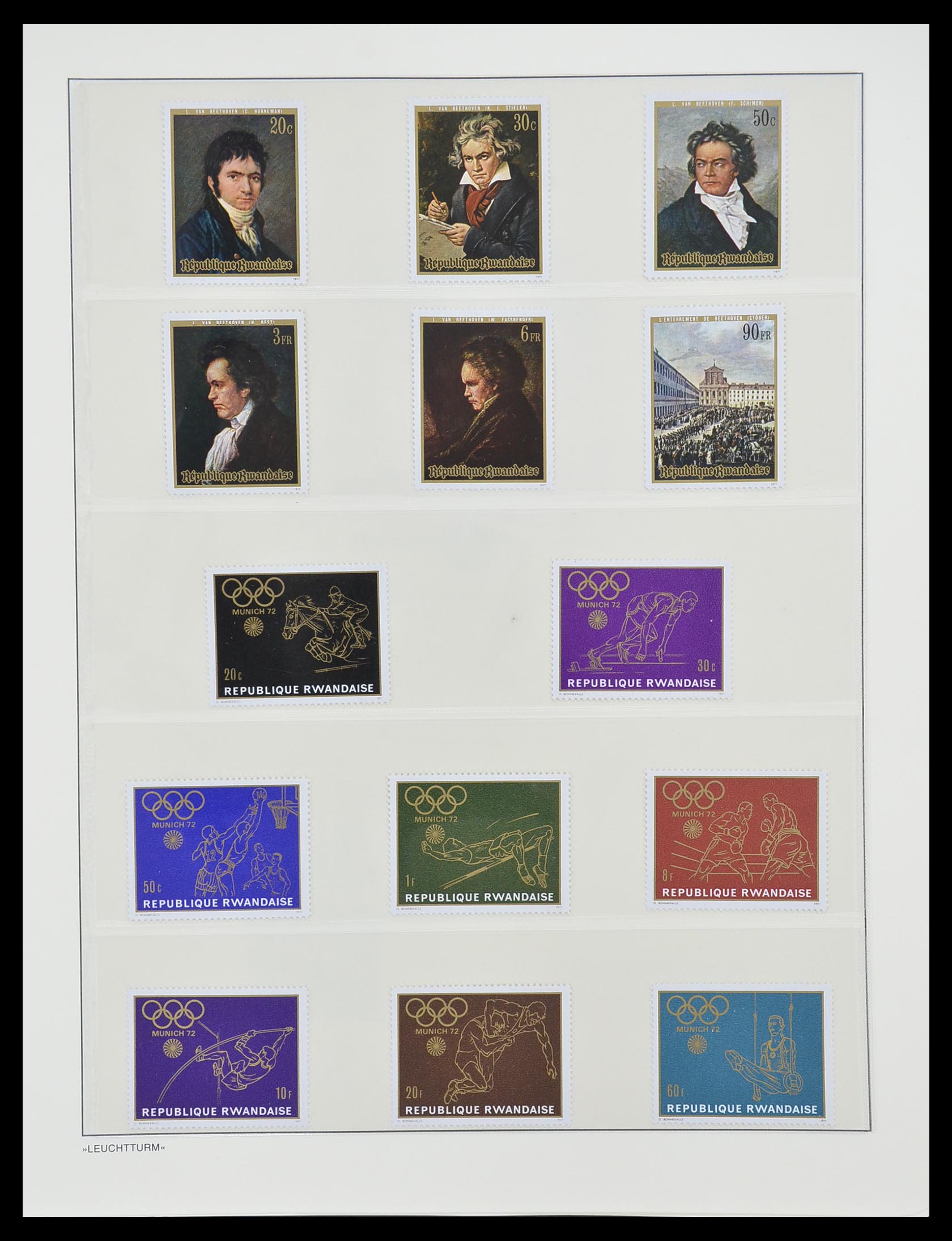 33766 042 - Postzegelverzameling 33766 Rwanda 1962-1999.