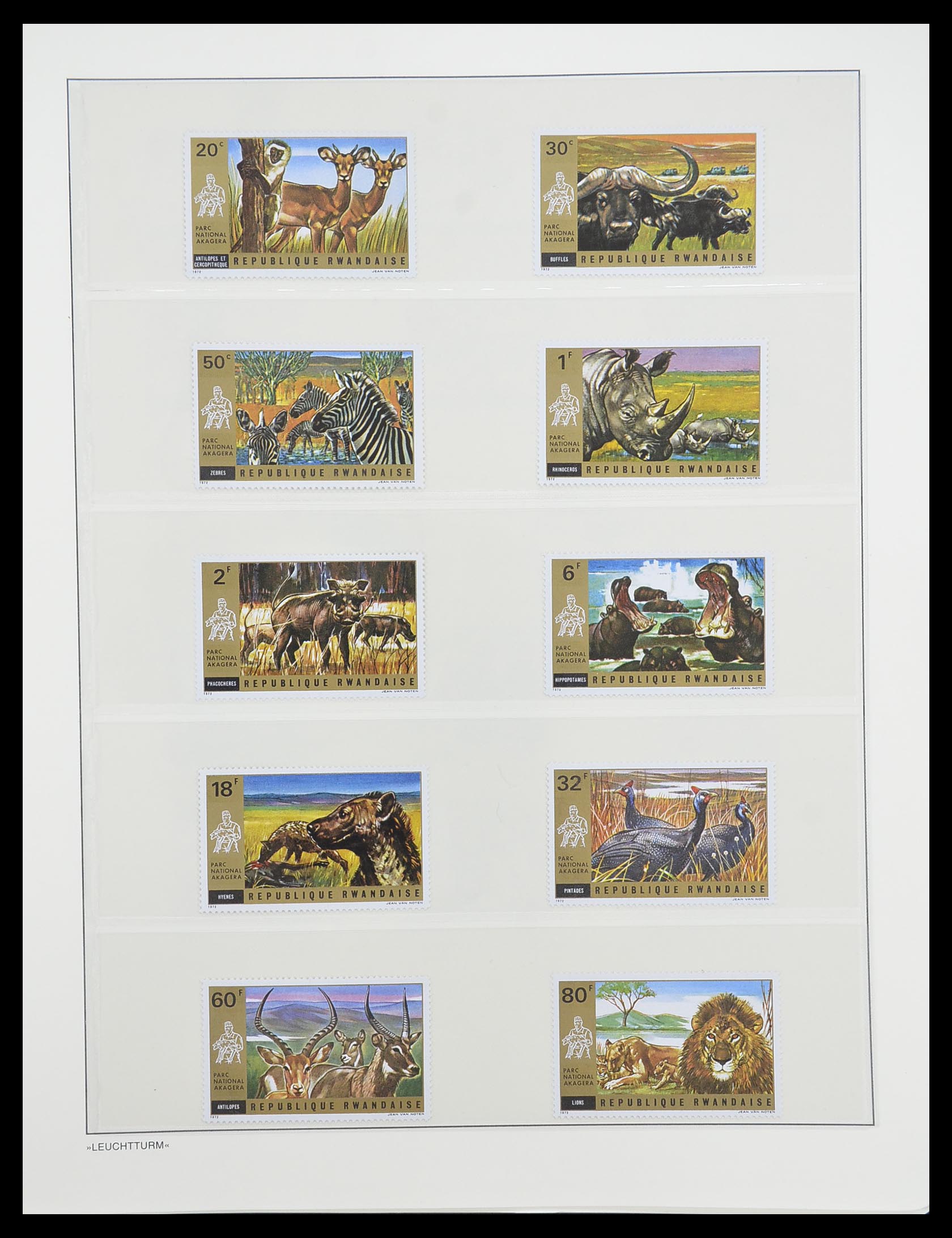 33766 045 - Postzegelverzameling 33766 Rwanda 1962-1999.