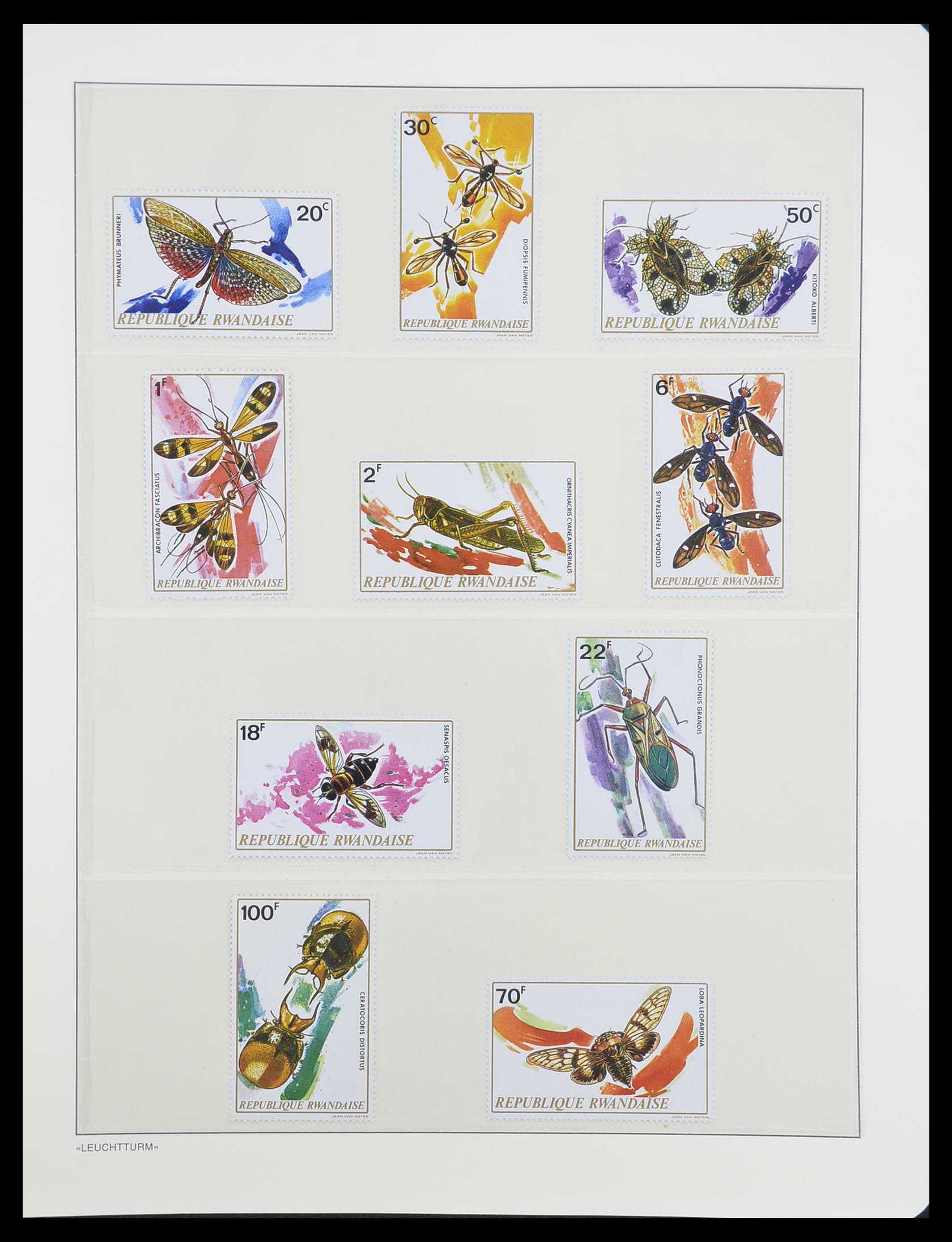 33766 049 - Postzegelverzameling 33766 Rwanda 1962-1999.