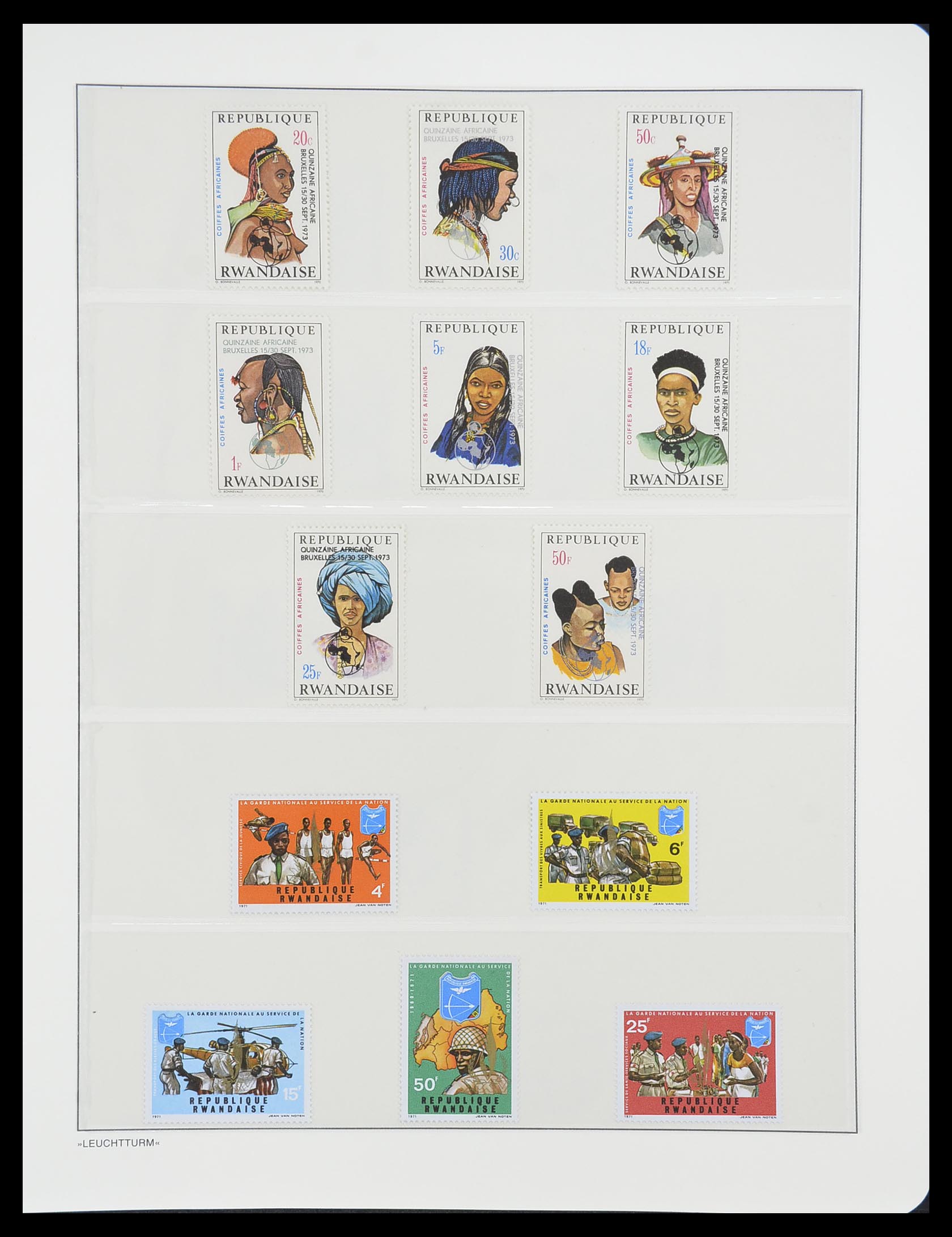 33766 054 - Postzegelverzameling 33766 Rwanda 1962-1999.