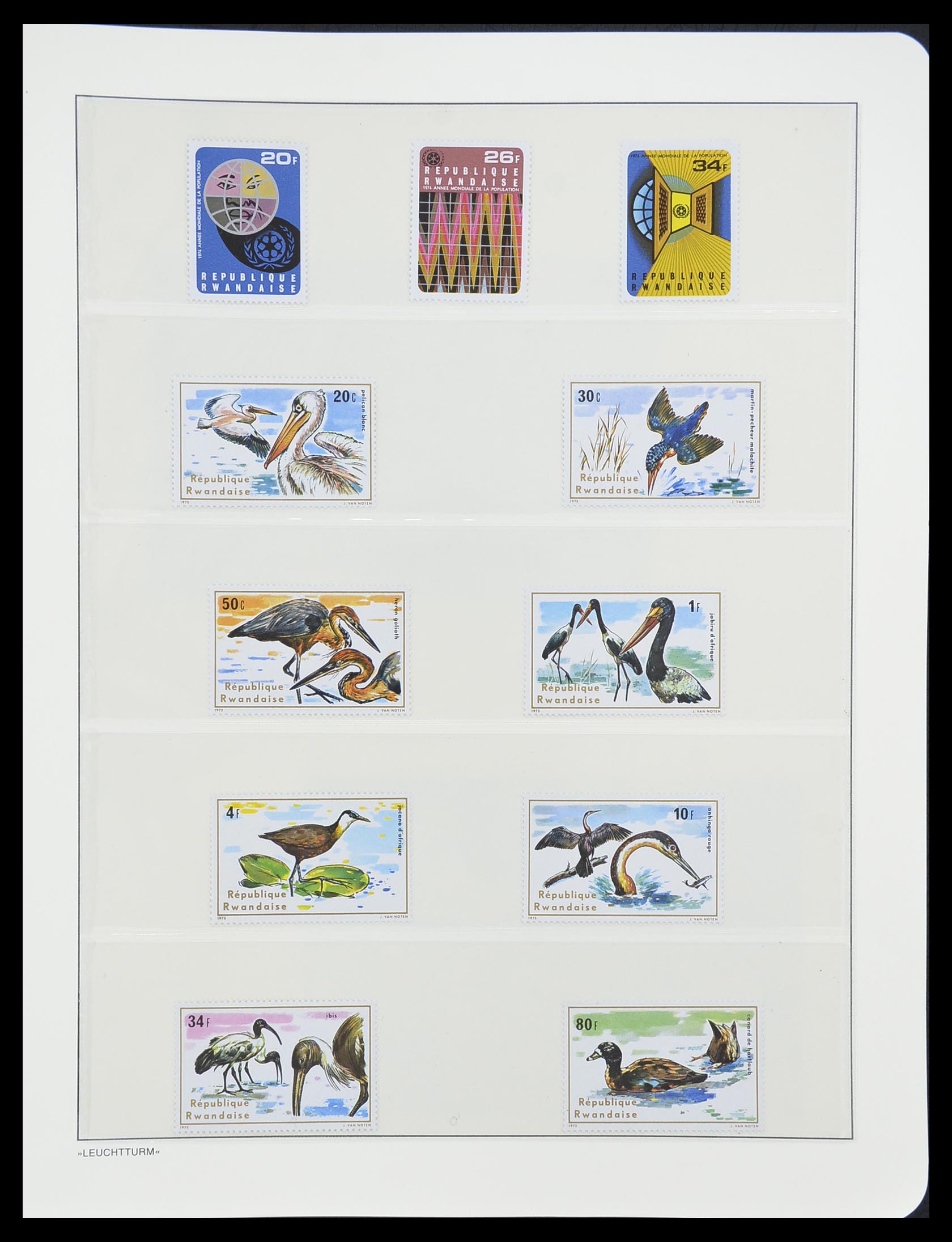 33766 073 - Postzegelverzameling 33766 Rwanda 1962-1999.