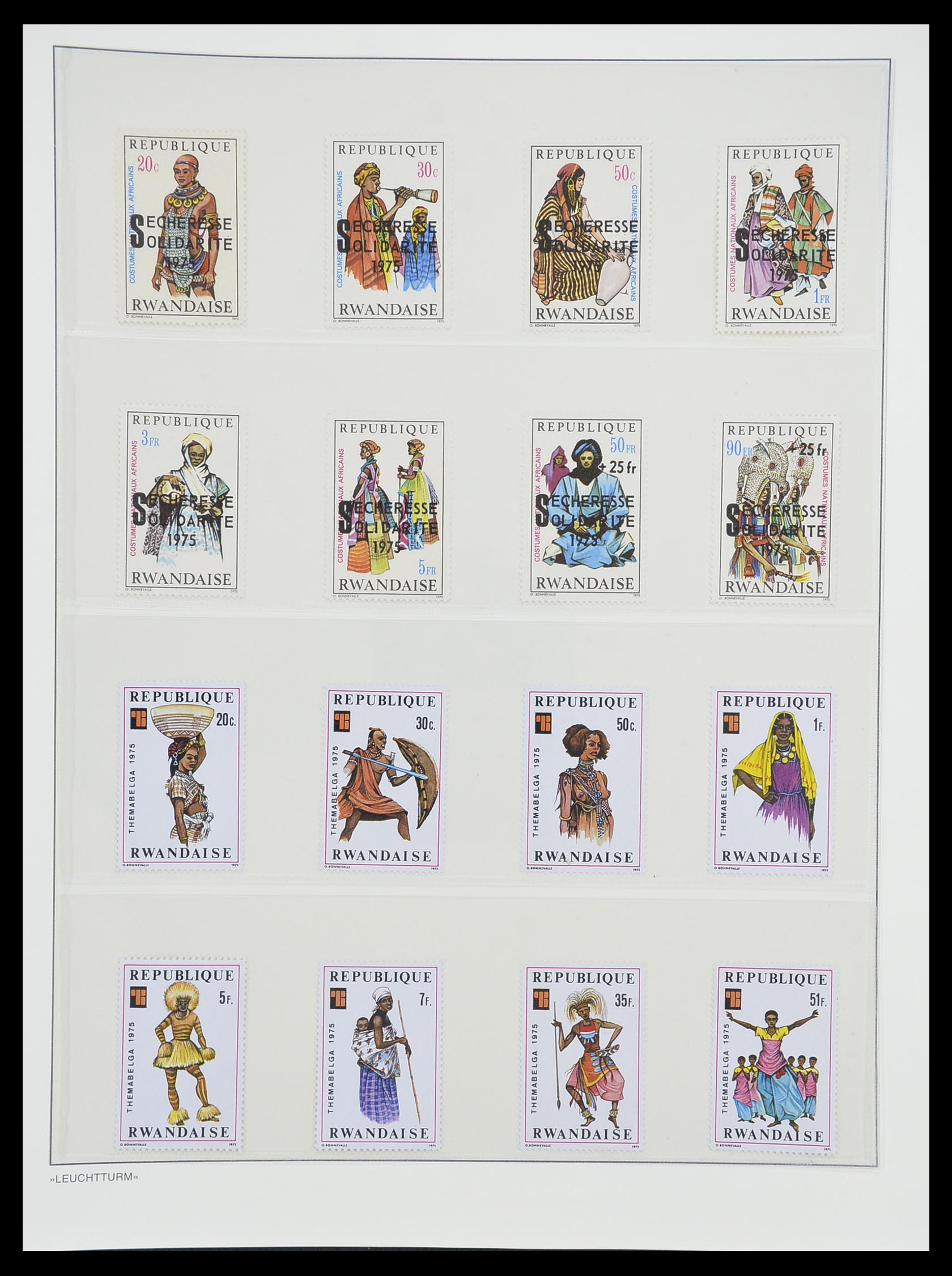33766 080 - Postzegelverzameling 33766 Rwanda 1962-1999.