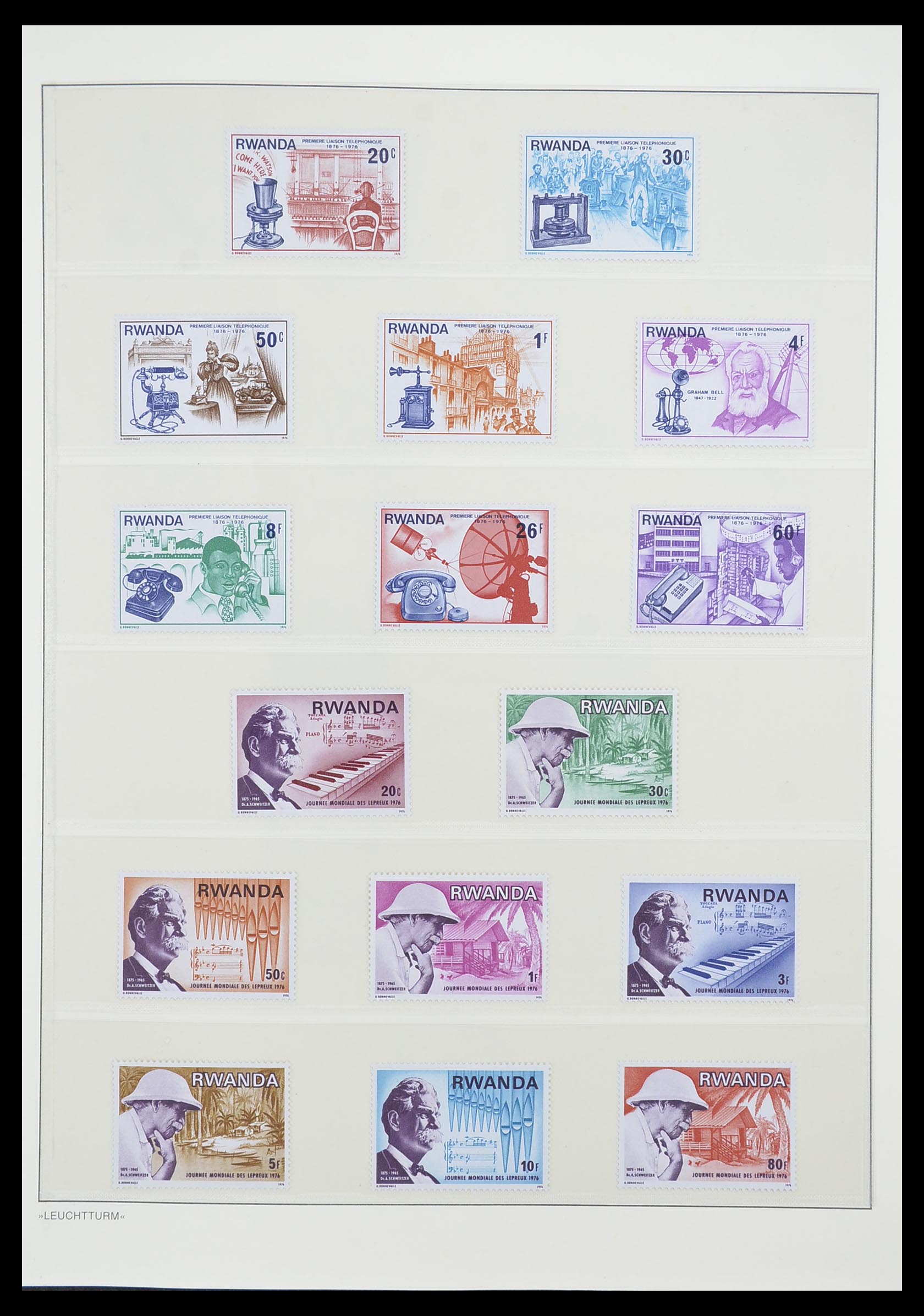 33766 082 - Postzegelverzameling 33766 Rwanda 1962-1999.