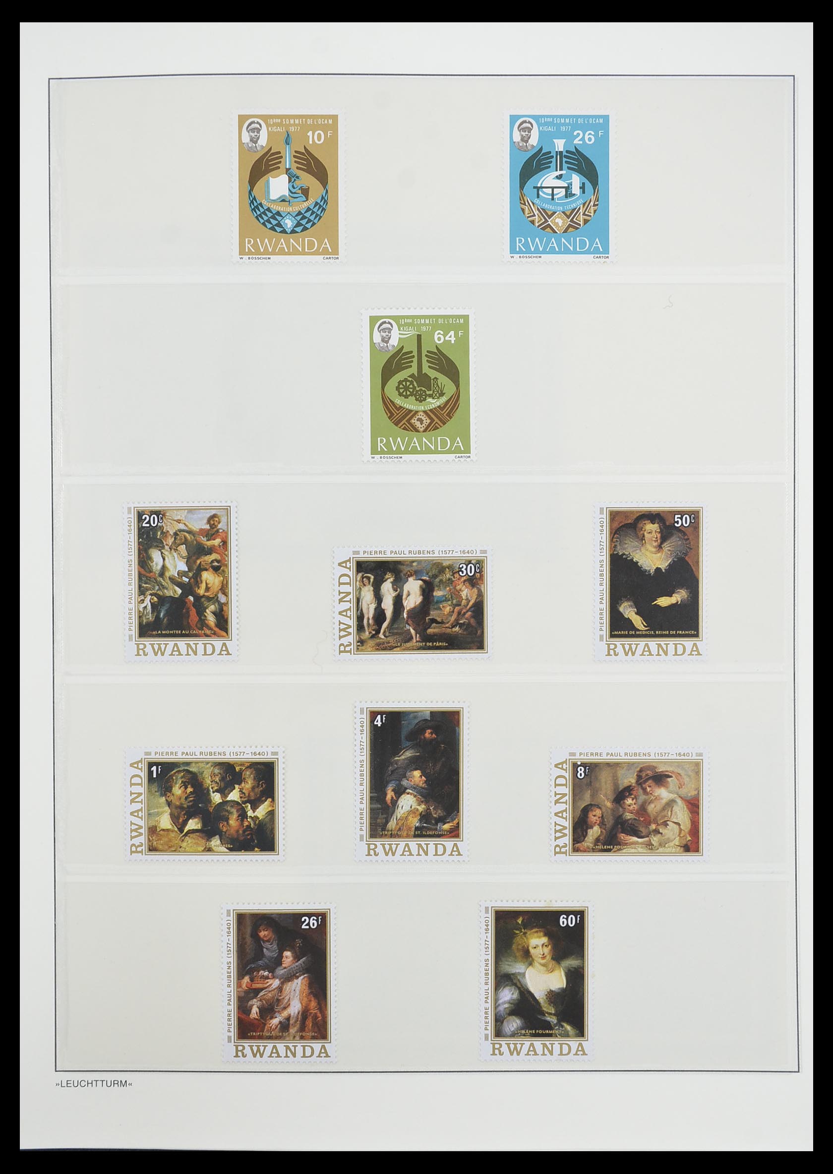 33766 090 - Postzegelverzameling 33766 Rwanda 1962-1999.