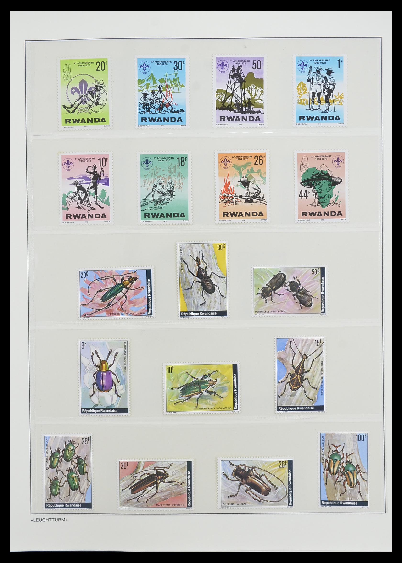 33766 096 - Postzegelverzameling 33766 Rwanda 1962-1999.