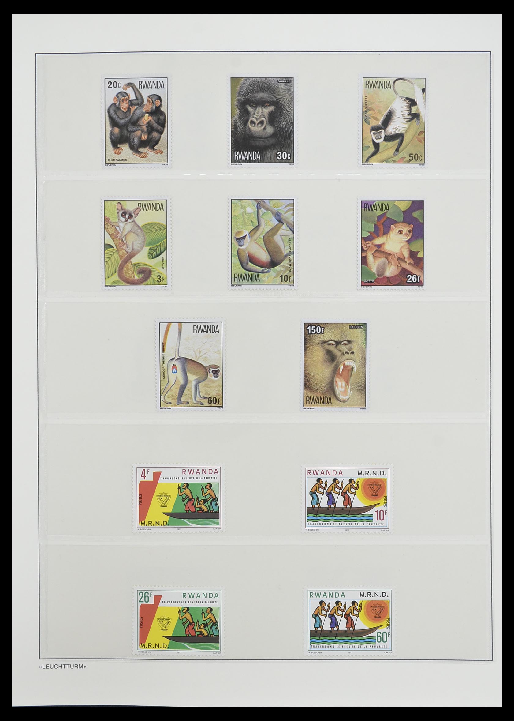 33766 097 - Postzegelverzameling 33766 Rwanda 1962-1999.
