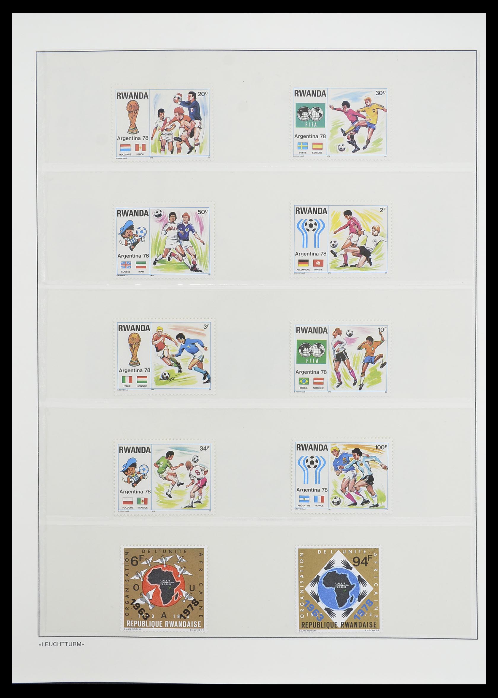 33766 098 - Postzegelverzameling 33766 Rwanda 1962-1999.
