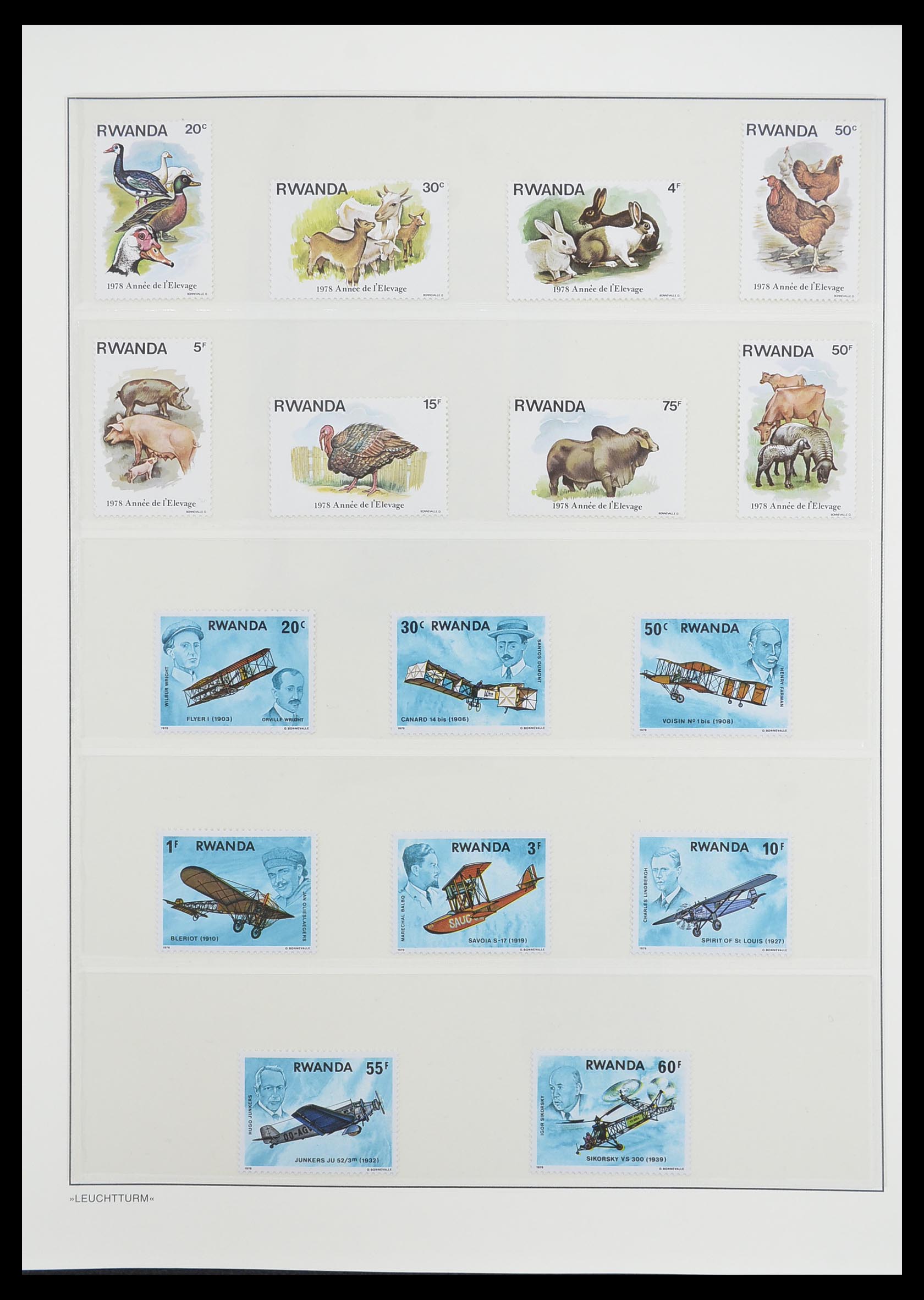 33766 099 - Stamp collection 33766 Rwanda 1962-1999.