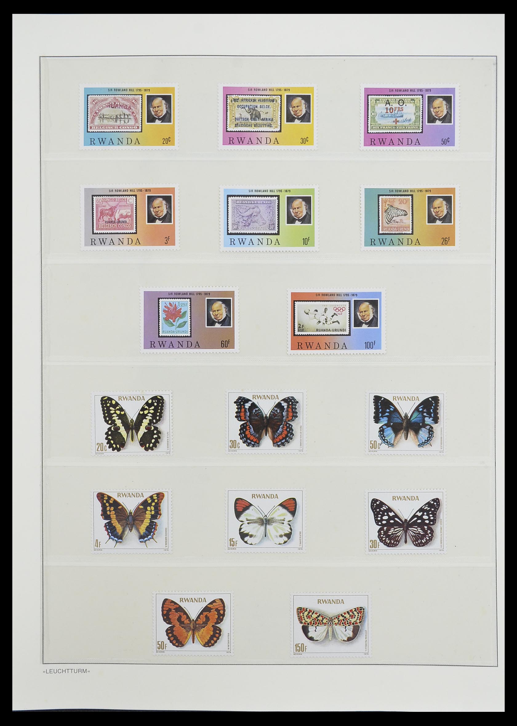33766 101 - Stamp collection 33766 Rwanda 1962-1999.